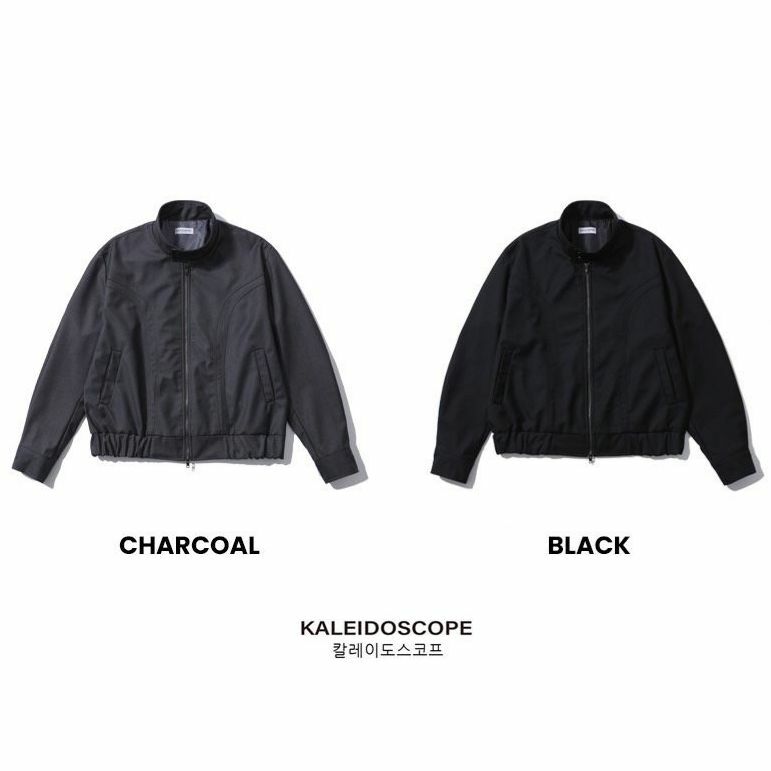 淨色企領拉鍊外套 kds-005JK