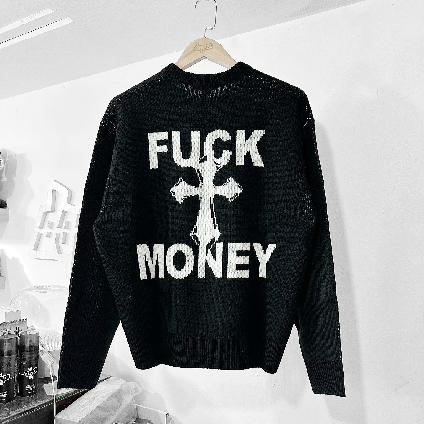 SUPREME® Fw24 Fuck Money Sweater Black 針織衛衣