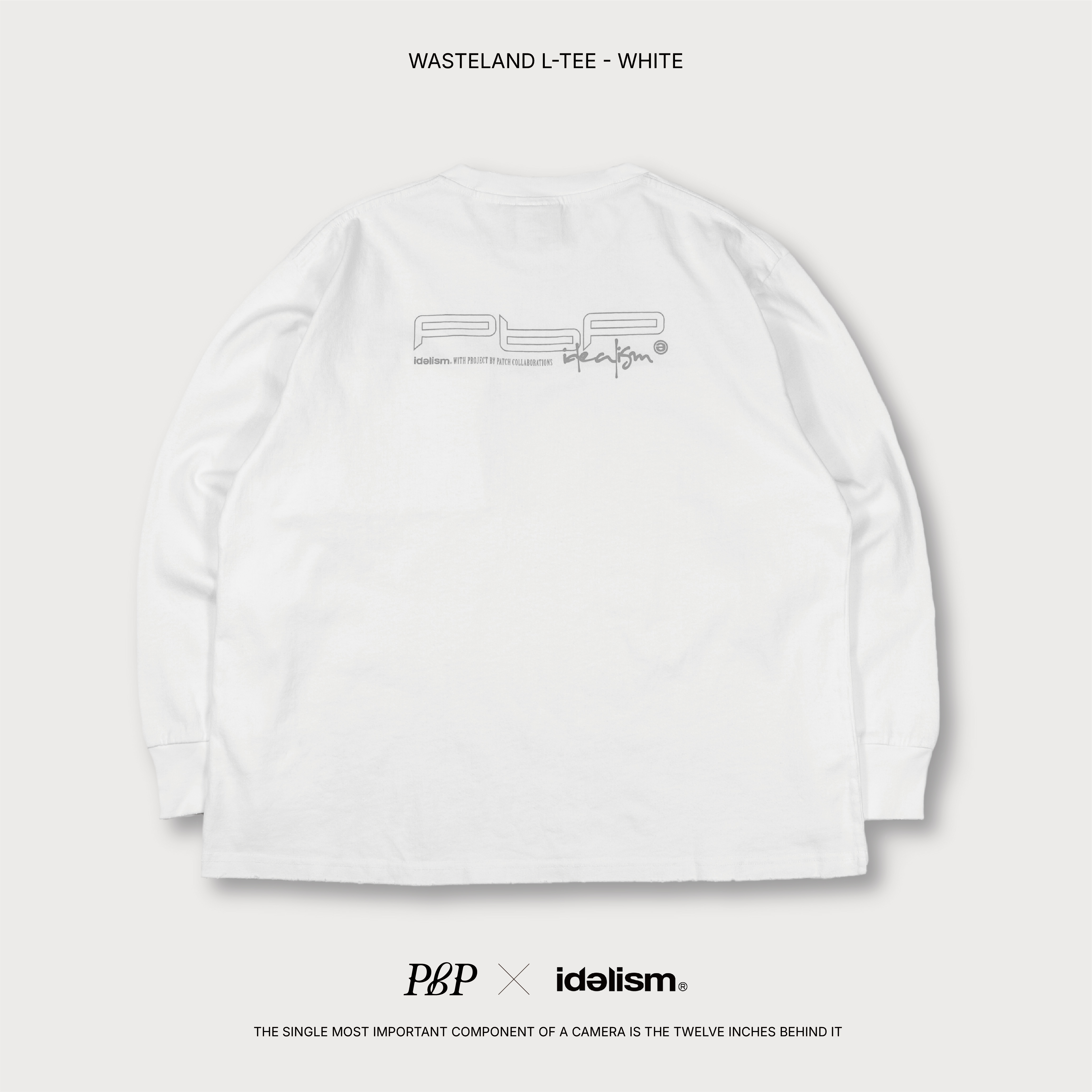 P.B.P X idealism® - WASTELAND L-TEE  - WHITE