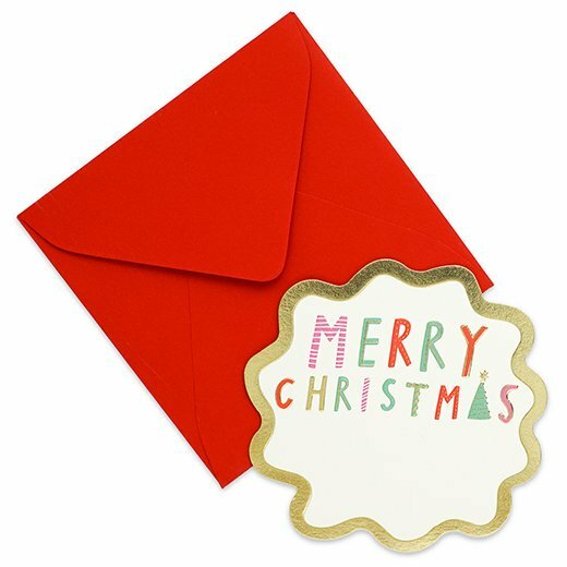 聖誕禮物小卡 5枚入 附信封｜日本Greeting Life