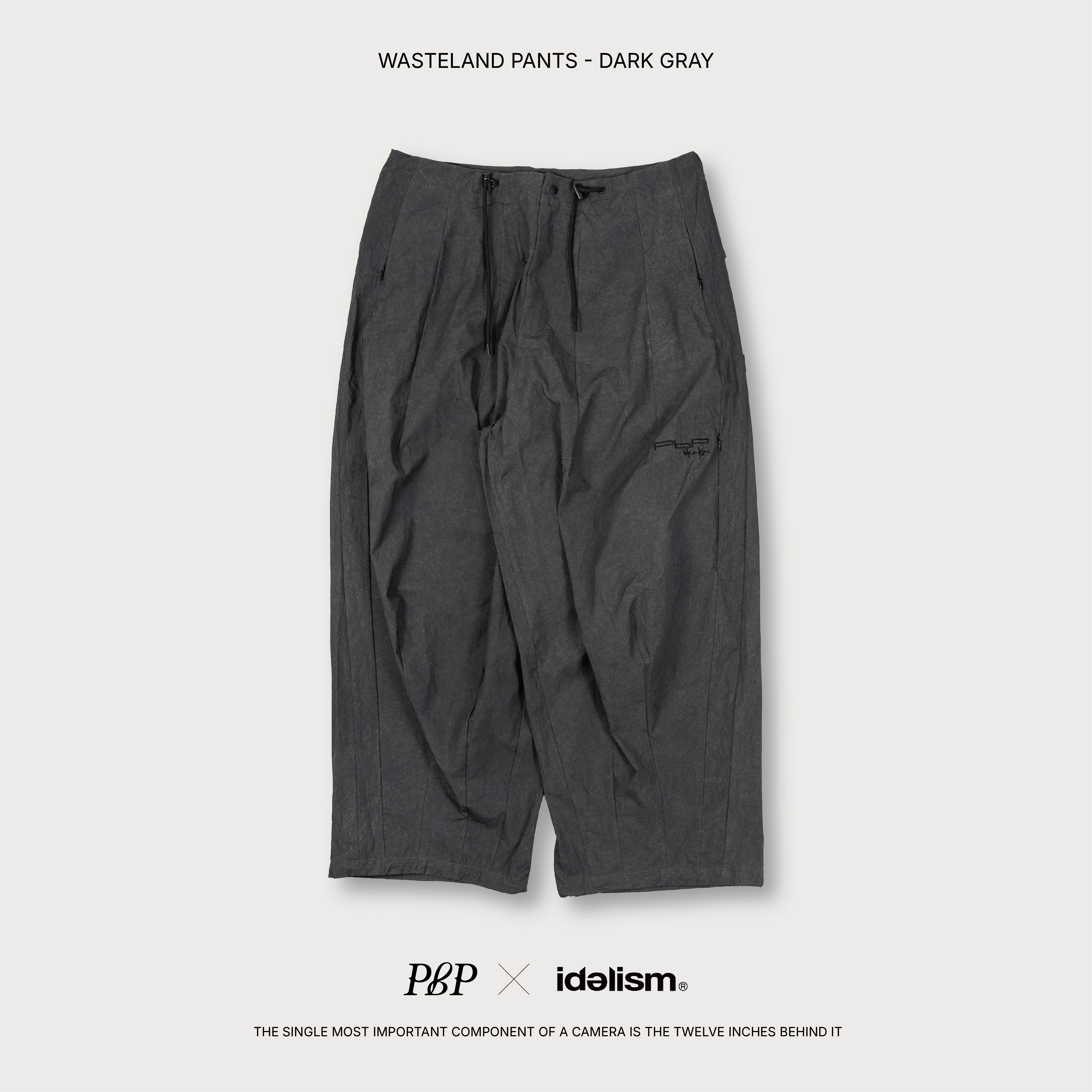 P.B.P X idealism® - WASTELAND PANTS  - DARK GRAY