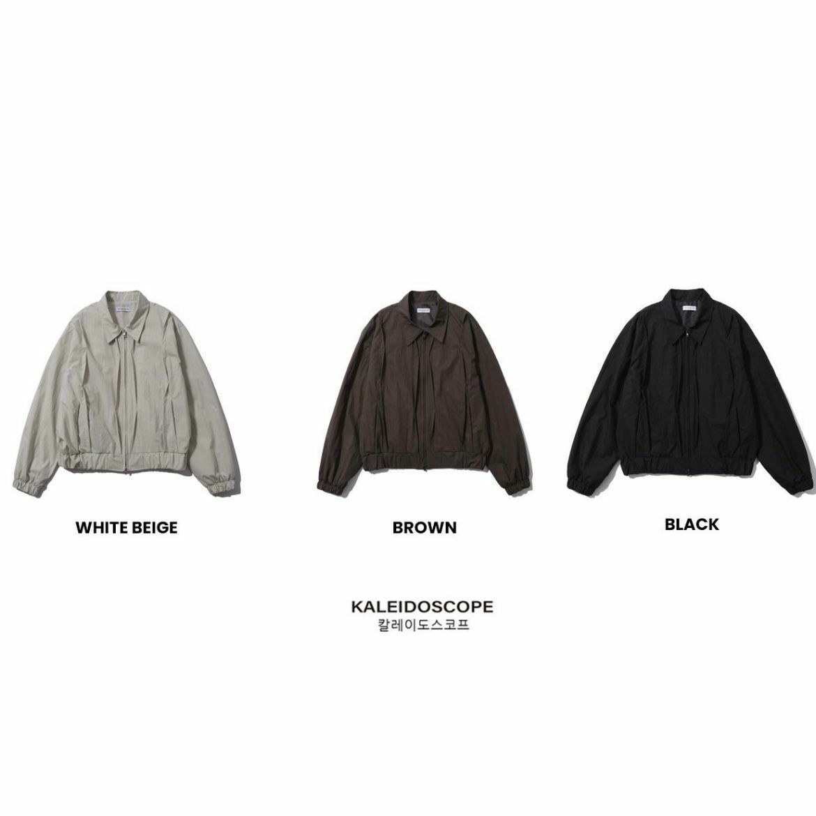 淨色反領拉鍊外套 kds-011JK