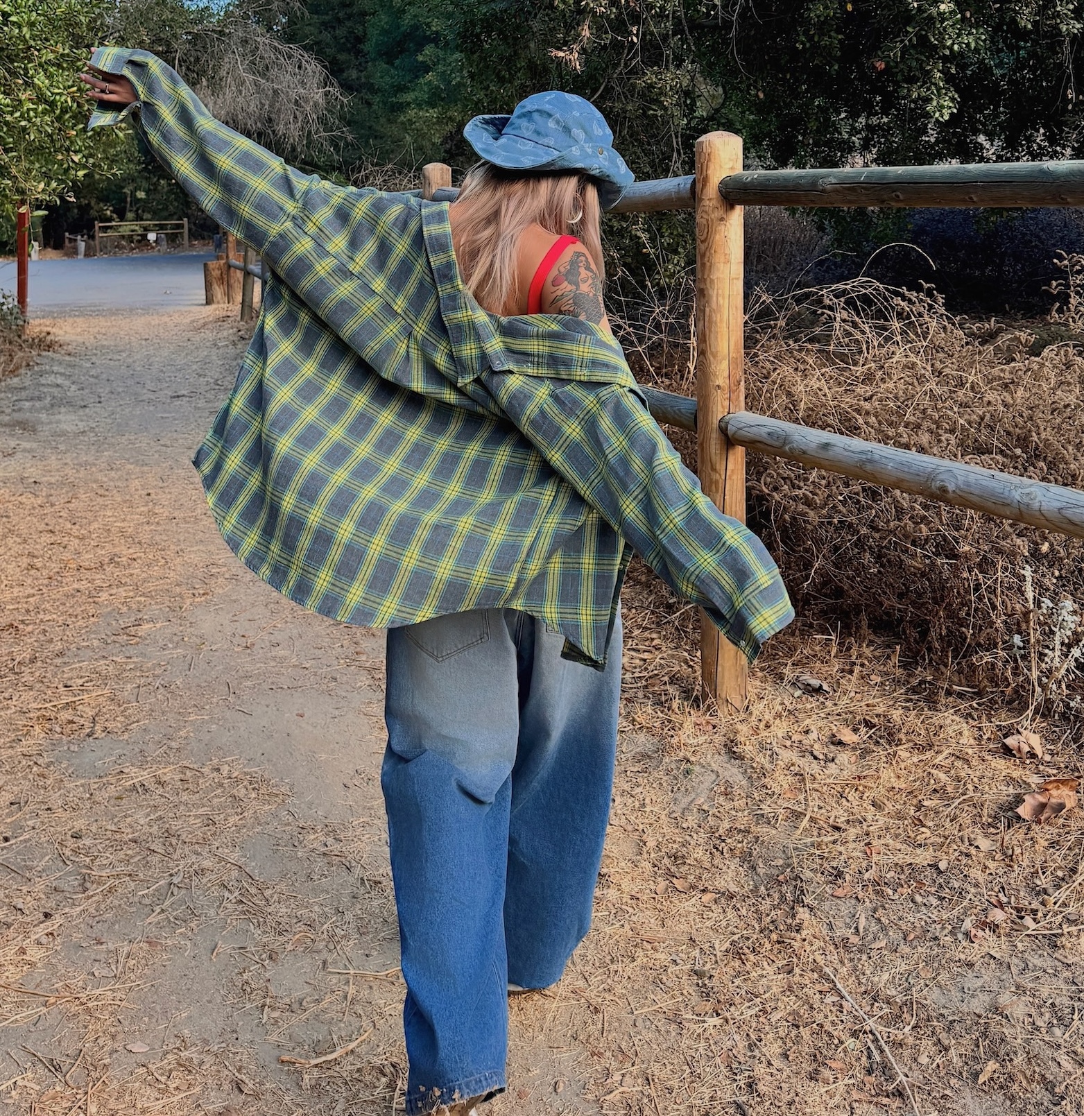 美式🍋復古YB格紋襯衫