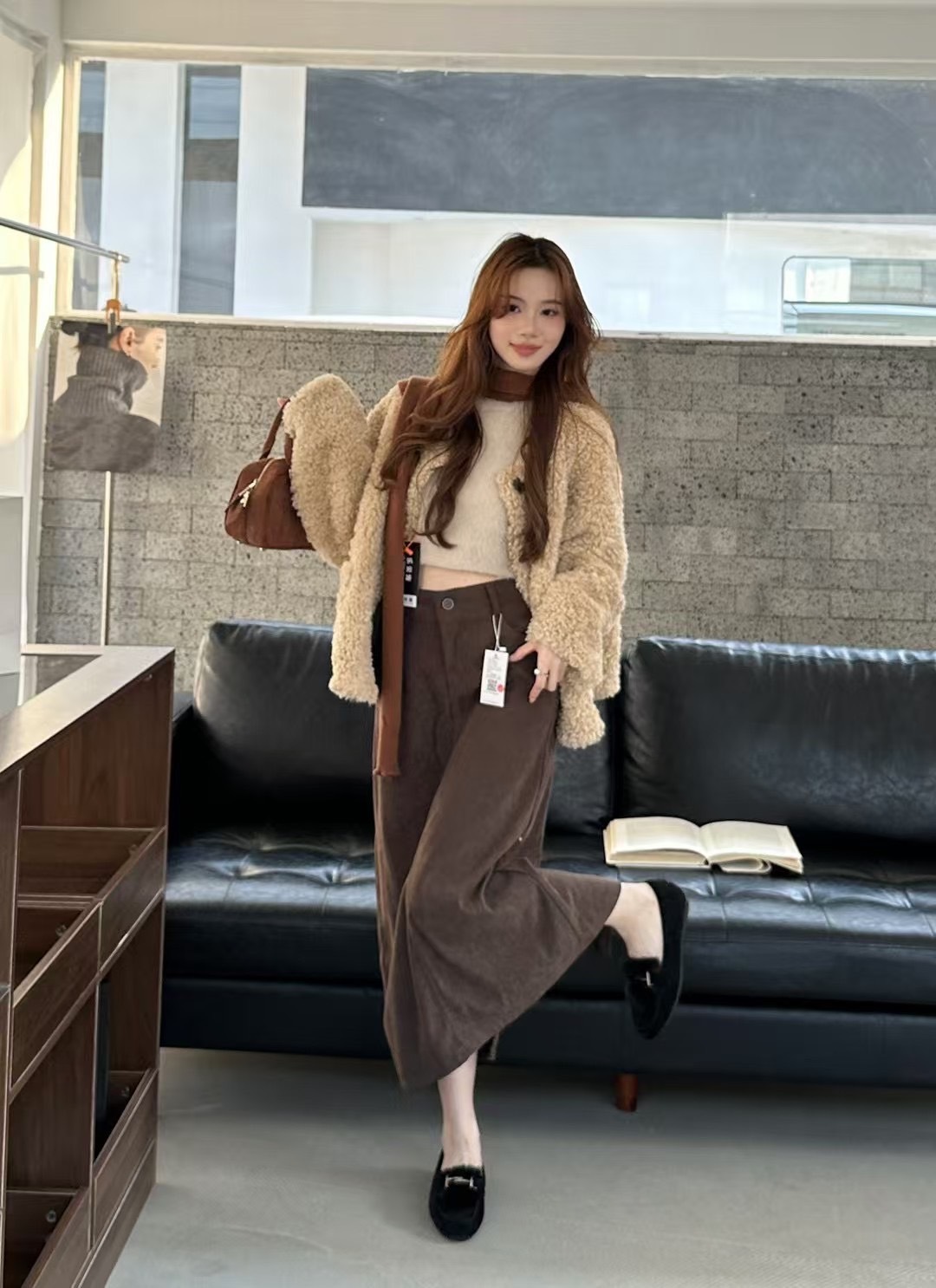 韓版毛毛保暖懶人鞋