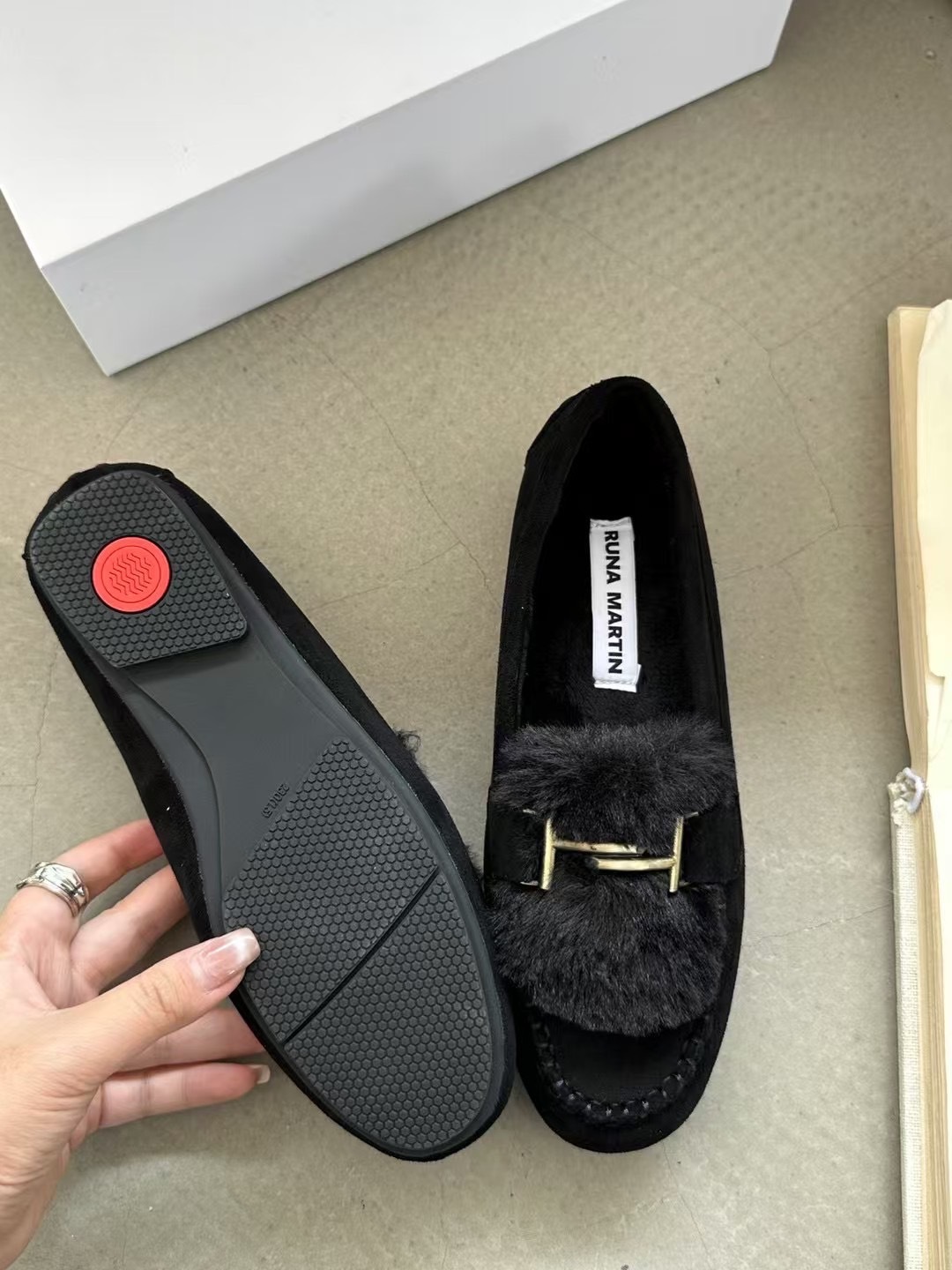 韓版毛毛保暖懶人鞋