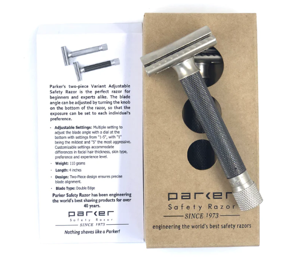 Parker Variant 可調式安全刮鬍刀 石墨色手柄