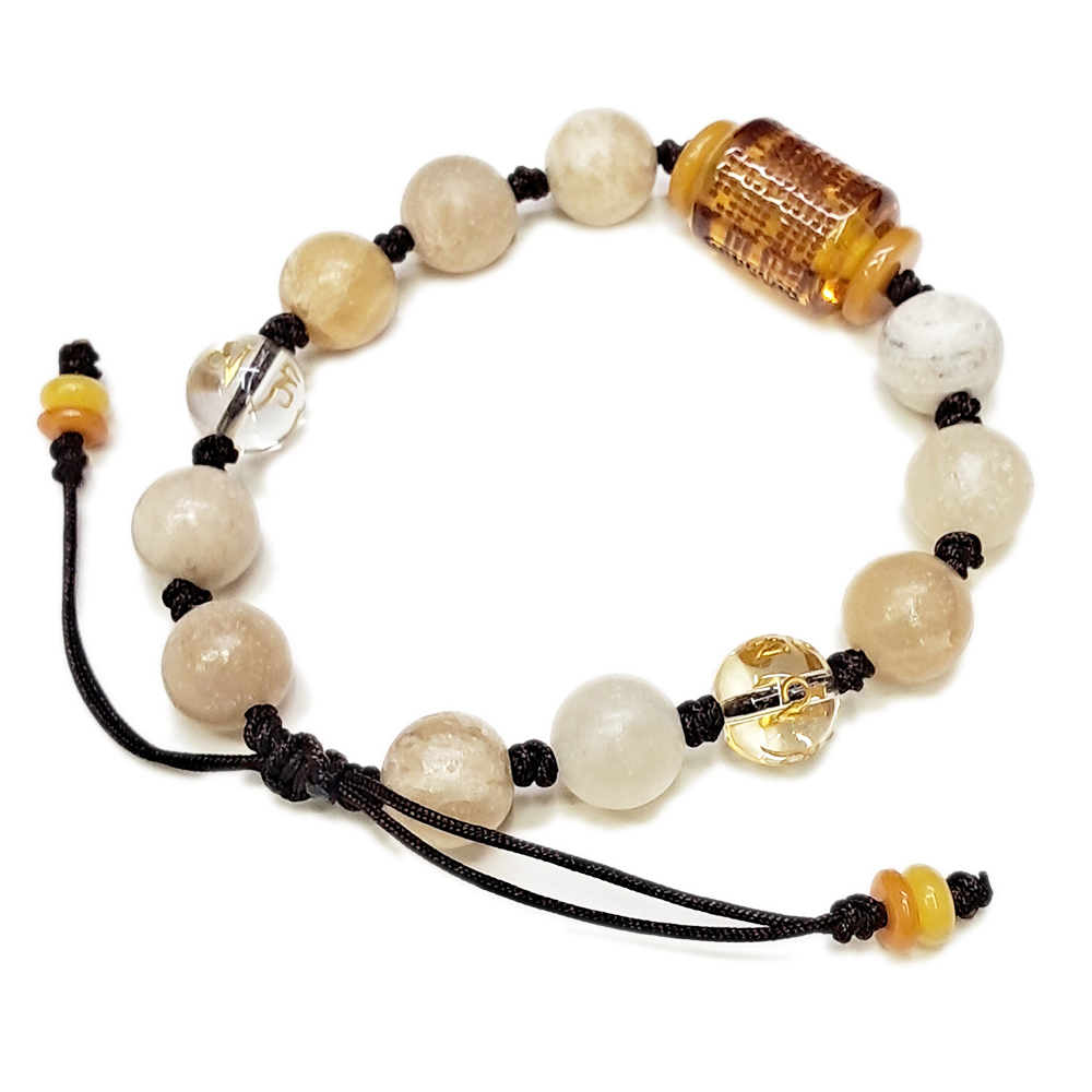 大悲咒{琥珀}&龍宮舍利手珠10mm中國結手鍊【十方】153857