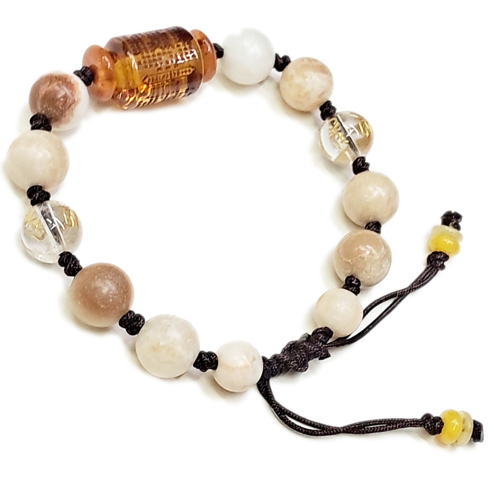 大悲咒{琥珀}&龍宮舍利手珠10mm中國結手鍊【十方】153861