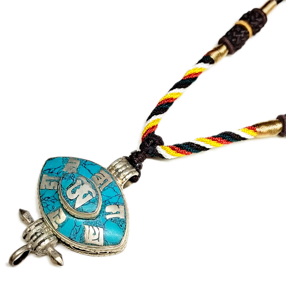 十相自在+六字真言綠松石嘎屋項鍊【十方】153866