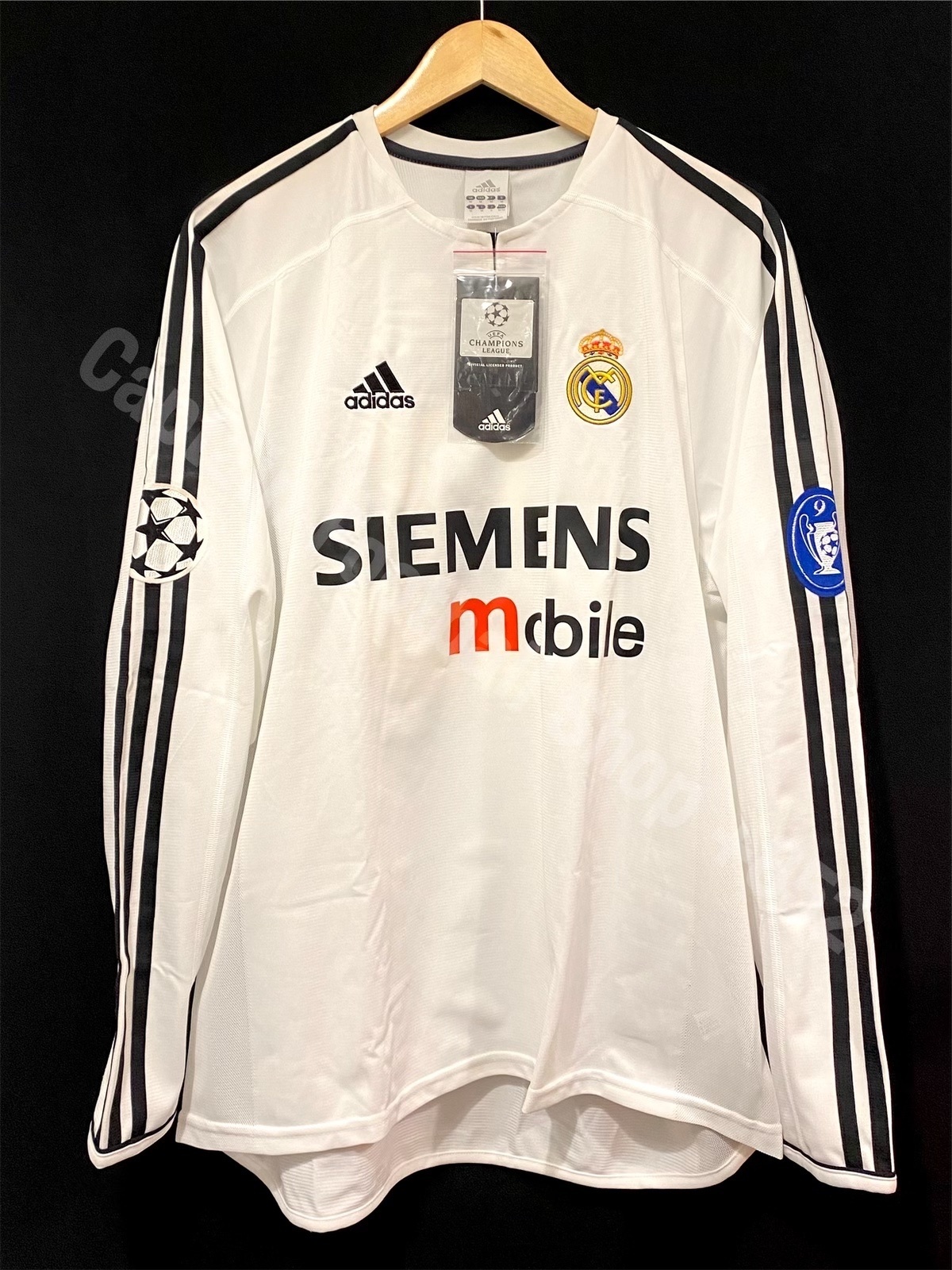 BNWT Real Madrid 2003-2004 UEFA Champions League Adidas L/S Home Shirt #23 BECKHAM