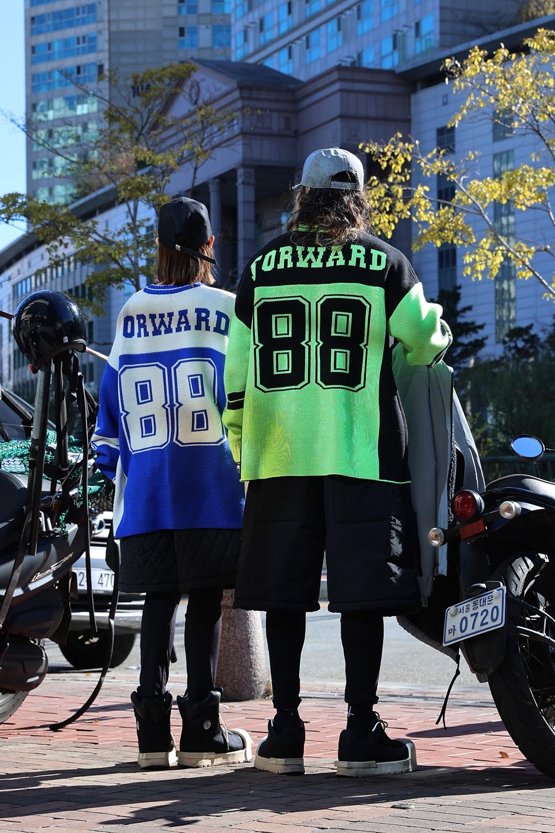 橄欖球提花針織衫