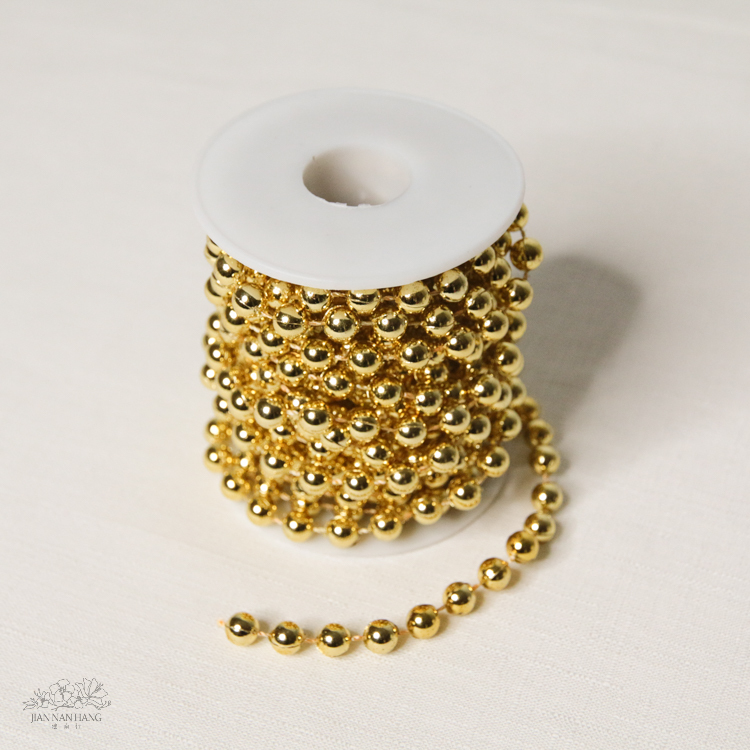 裝飾 串珠 圓珠  8MM*5米 3色