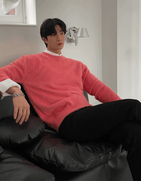 安哥拉圓領針織