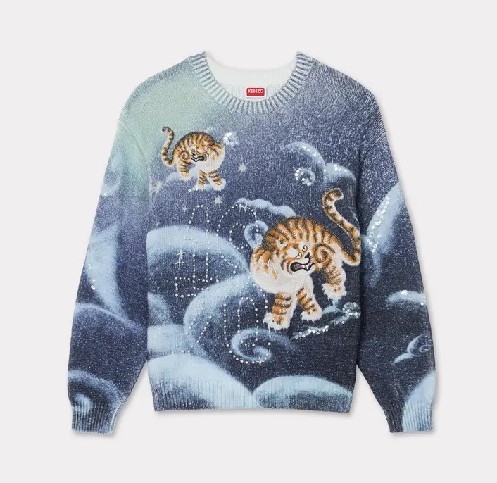 KENZO CLOUD TIGER GENDERLESS EMBROIDERED JUMPER - PRE ORDER ITEM (預訂中)