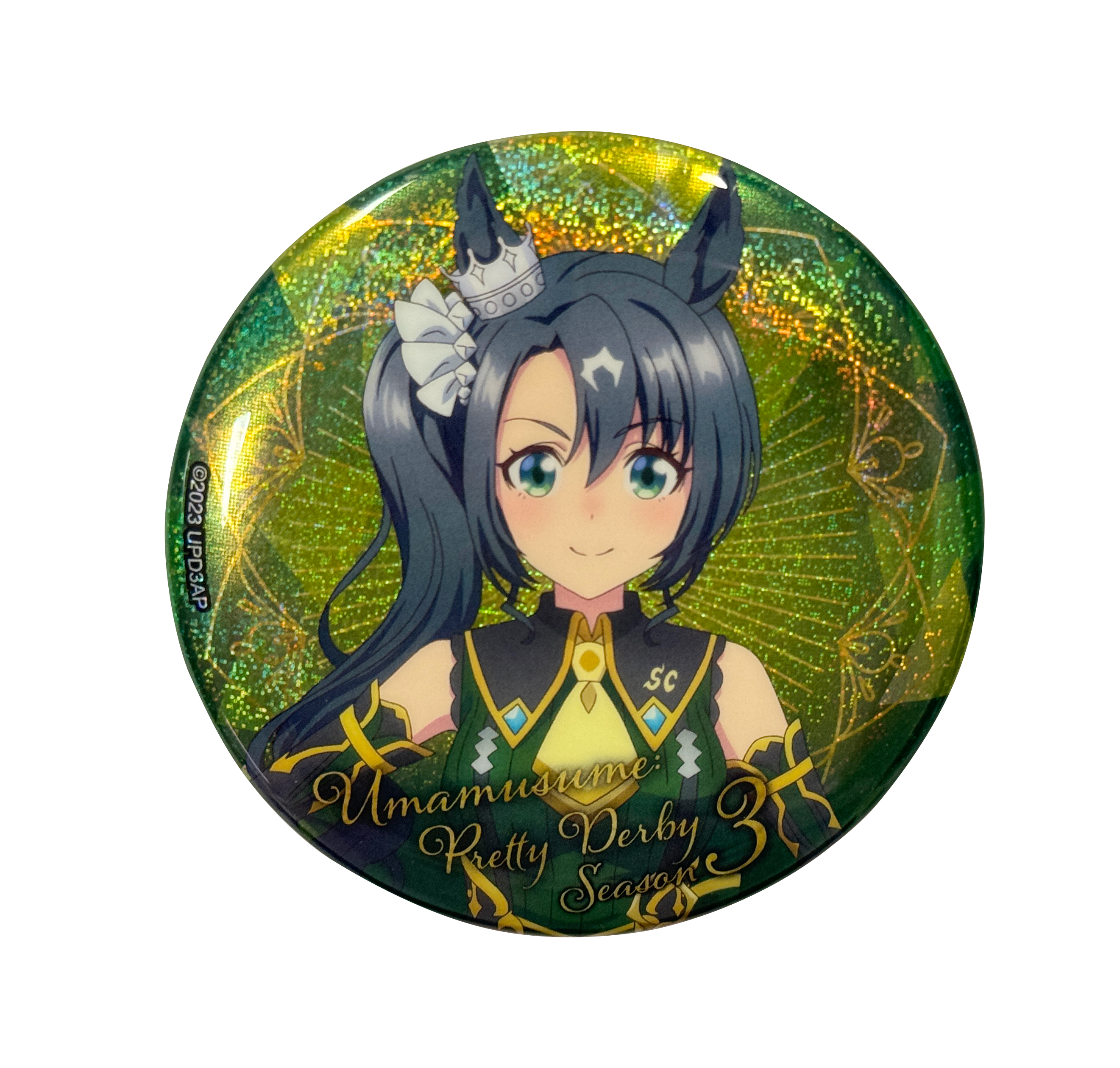 賽馬娘Pretty Derby 58mm幻彩襟章 - 里見皇冠