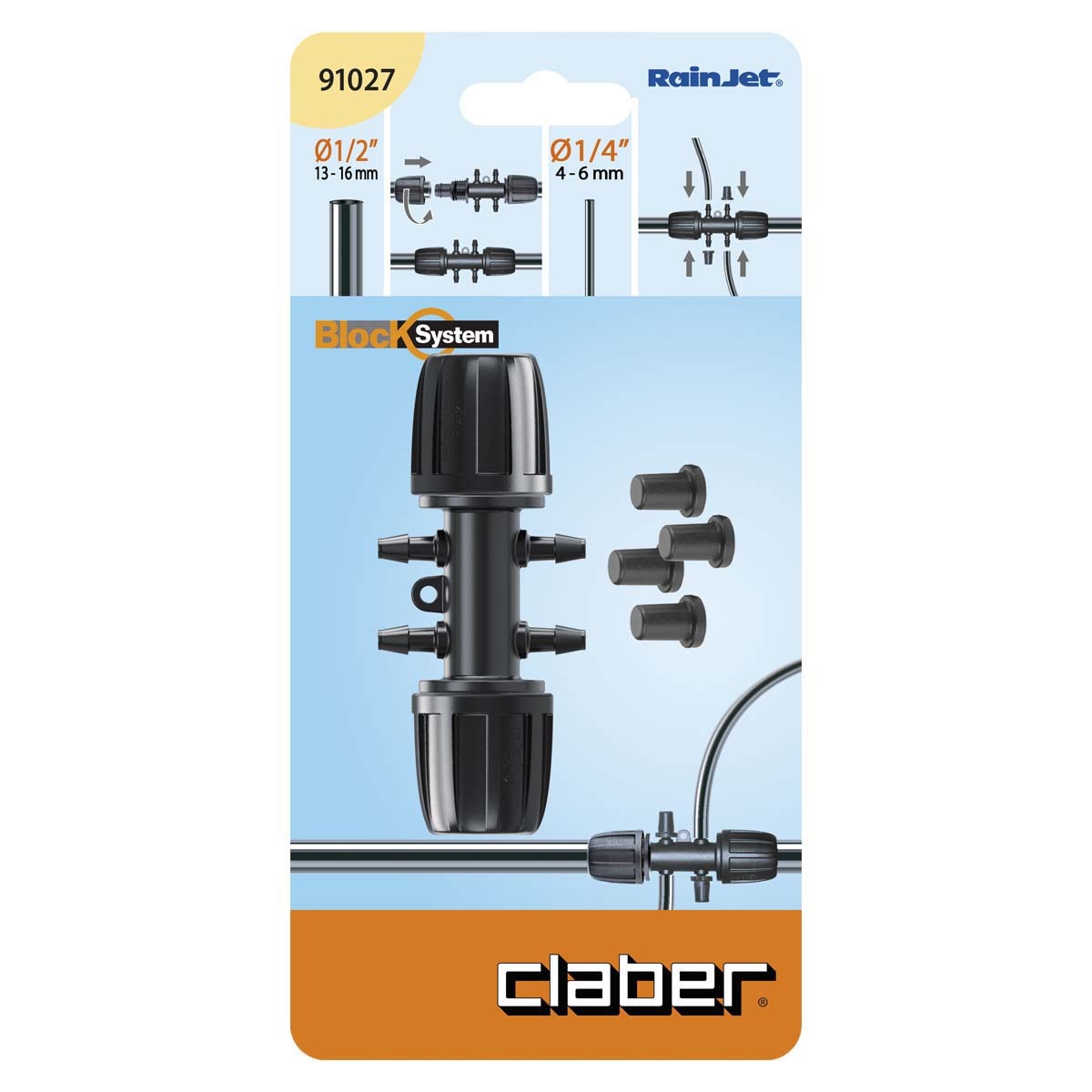 意大利"CLABER" 1/4",1/2"接頭-[91027]