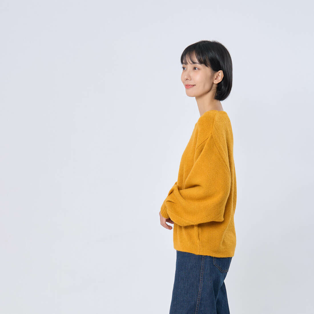 Ivy大寬袖短版針織衫毛衣/ 向日葵黃