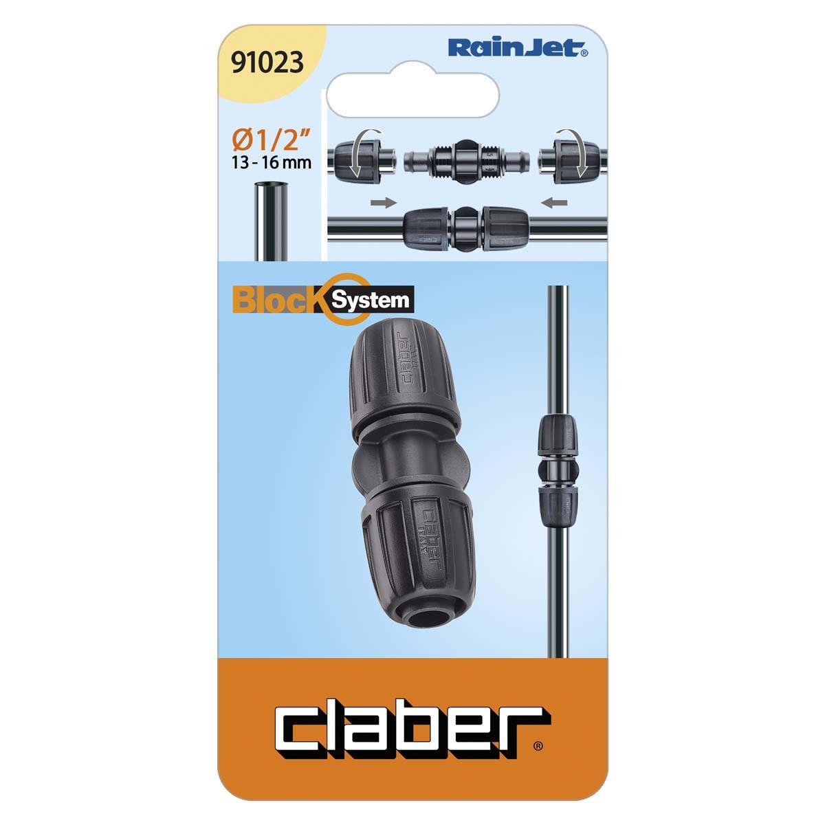 意大利"CLABER" 1/2"雙頭接頭-[91023]