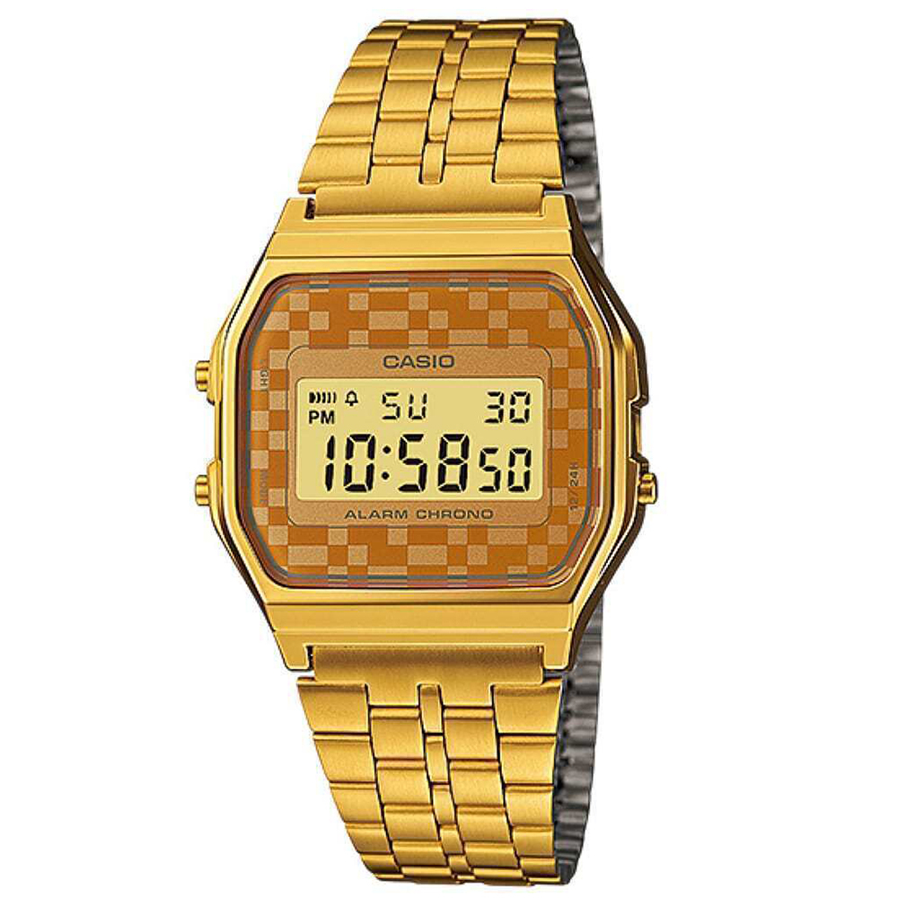 【CASIO】A159WGEA 復古風潮 LED燈光 多功能 自動日曆 碼錶 電子錶-