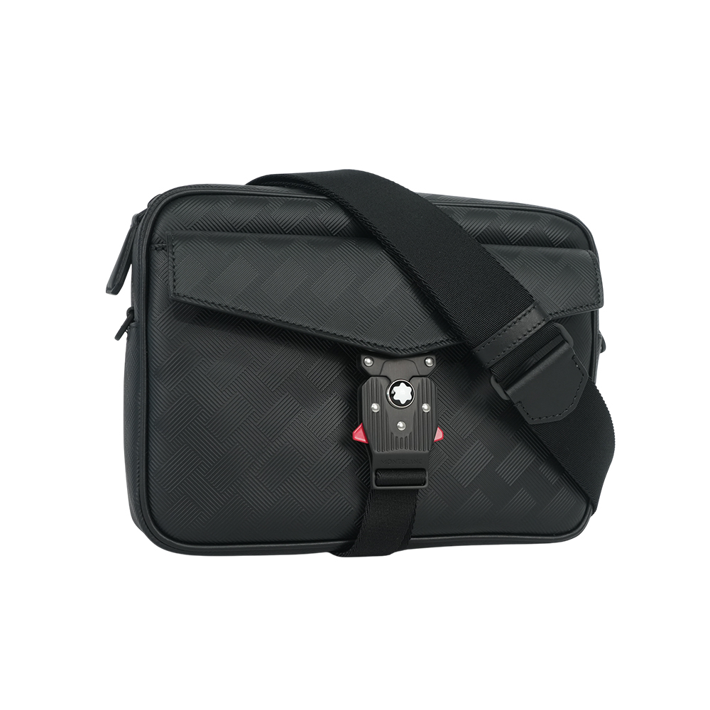 【MONT BLANC】Extreme 3.0 風尚系列 M字釦郵差包(黑色) 131757