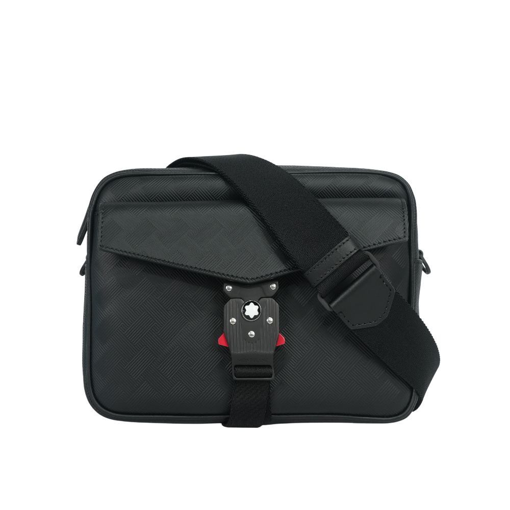 【MONT BLANC】Extreme 3.0 風尚系列 M字釦郵差包(黑色) 131757