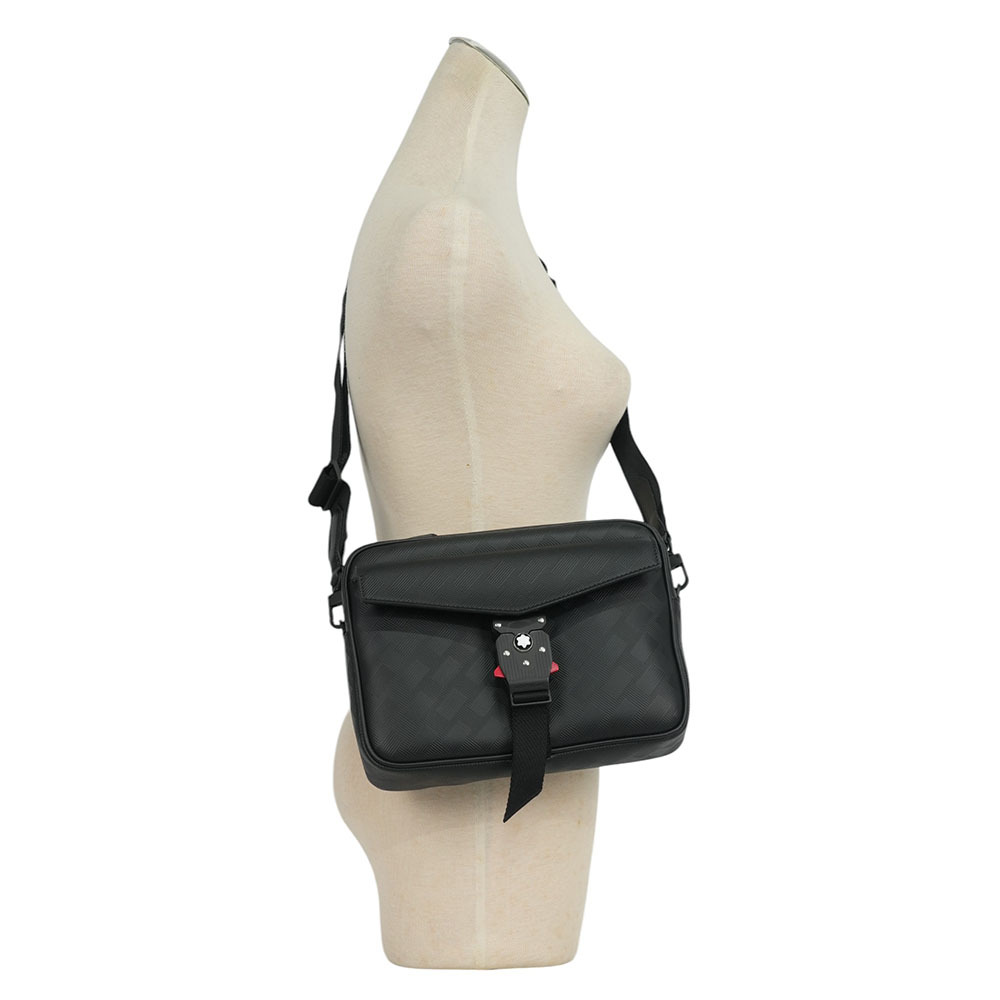 【MONT BLANC】Extreme 3.0 風尚系列 M字釦郵差包(黑色) 131757