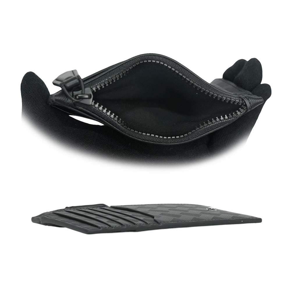 【MONT BLANC】Extreme 3.0 風尚系列牛皮拉鍊卡片夾/零錢包(黑色) 129976