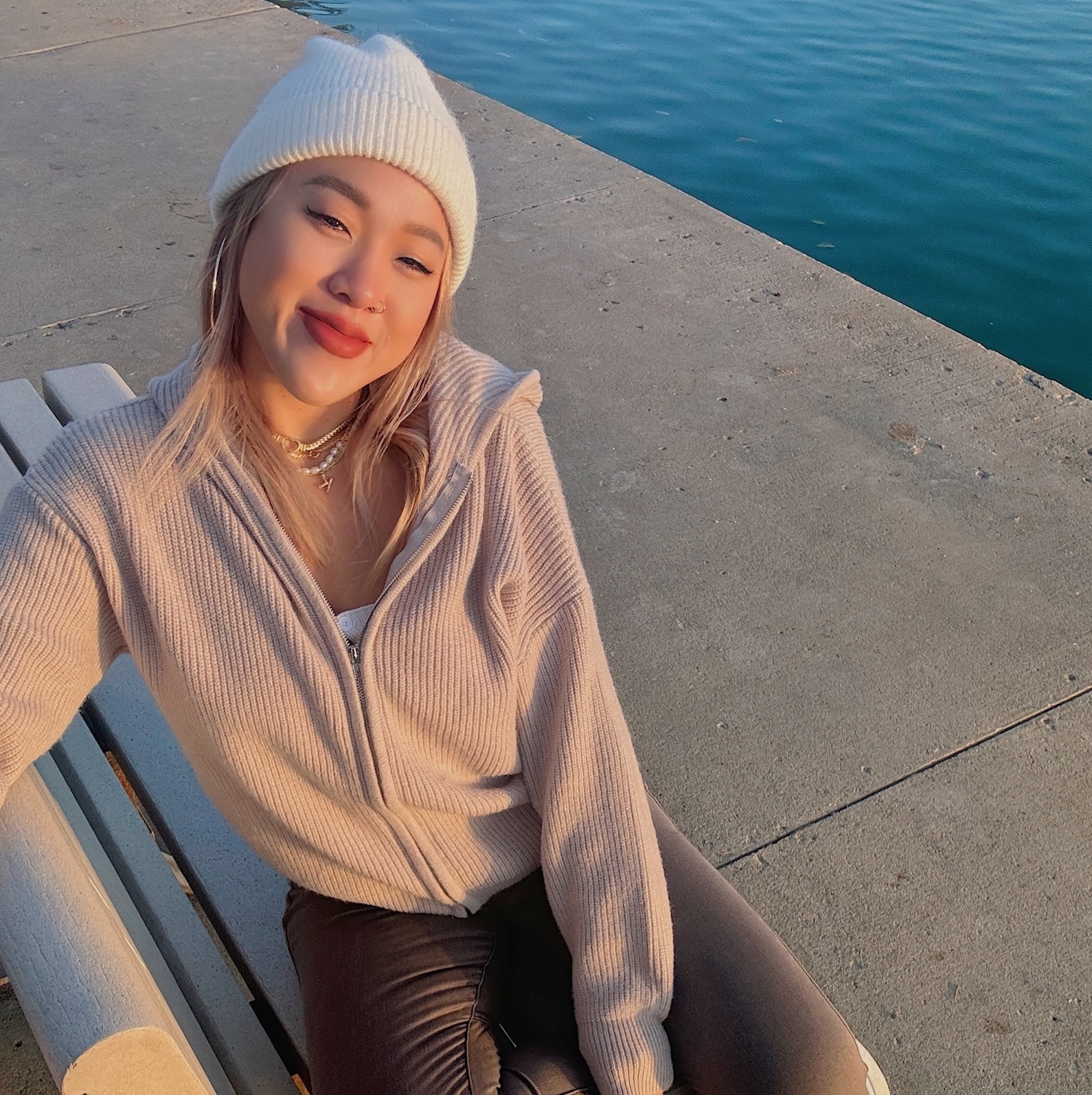 慵懶🧺針織美式灰連帽外套