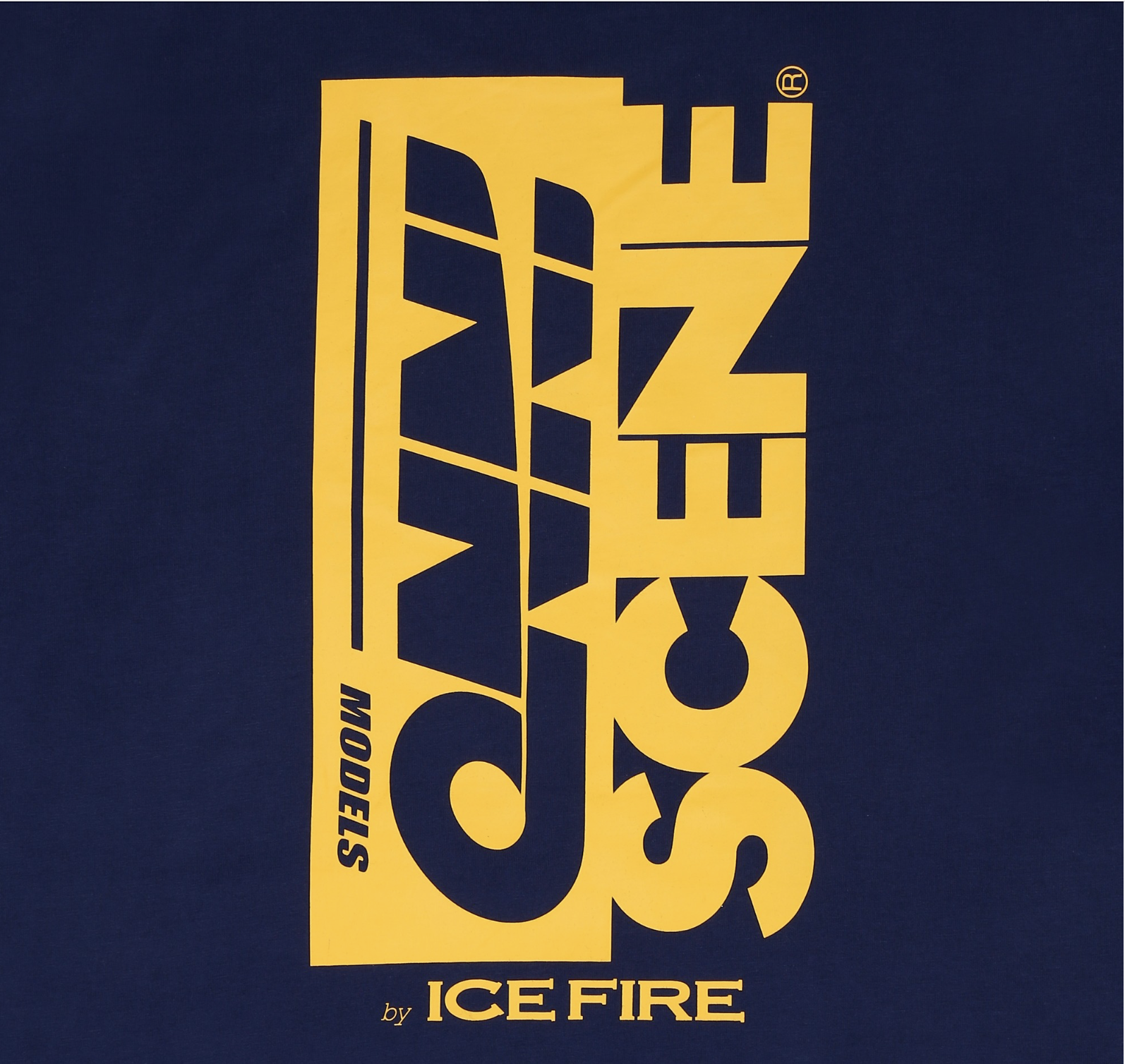 INNO Reverse Box Logo Tee // Blue & Yellow