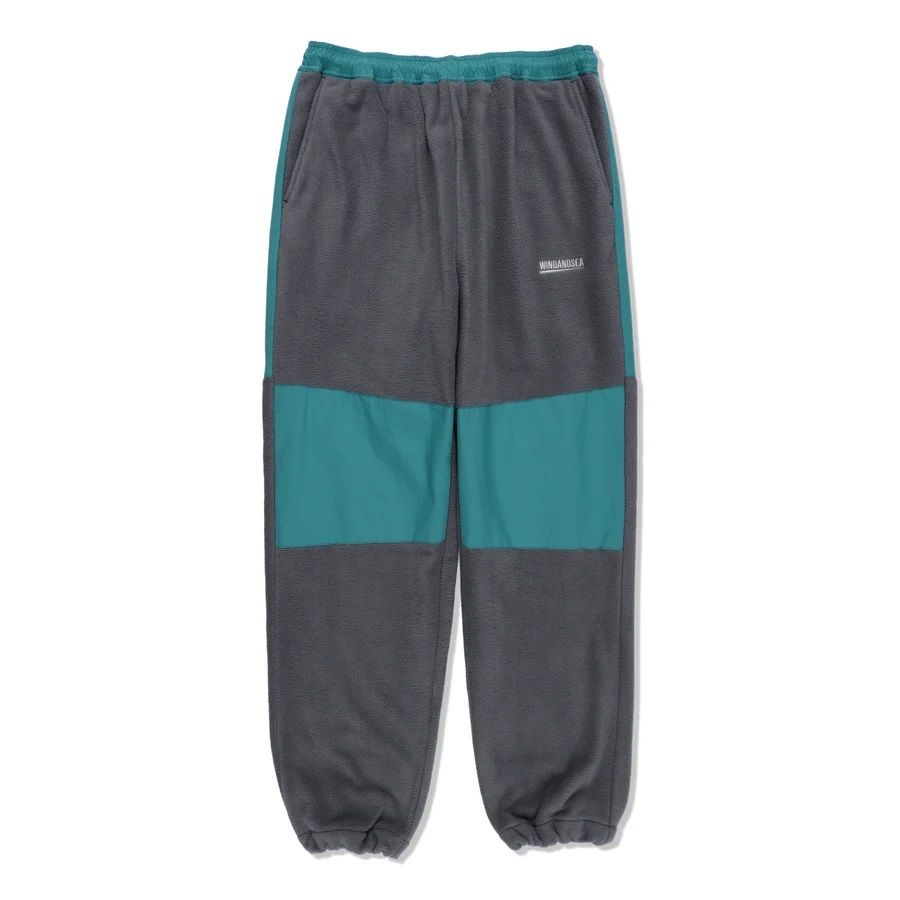 WIND AND SEA FISHNET RECYCLED NYLON FLEECE PANTS / SEA FOAM - PRE ORDER ITEM (預訂中)