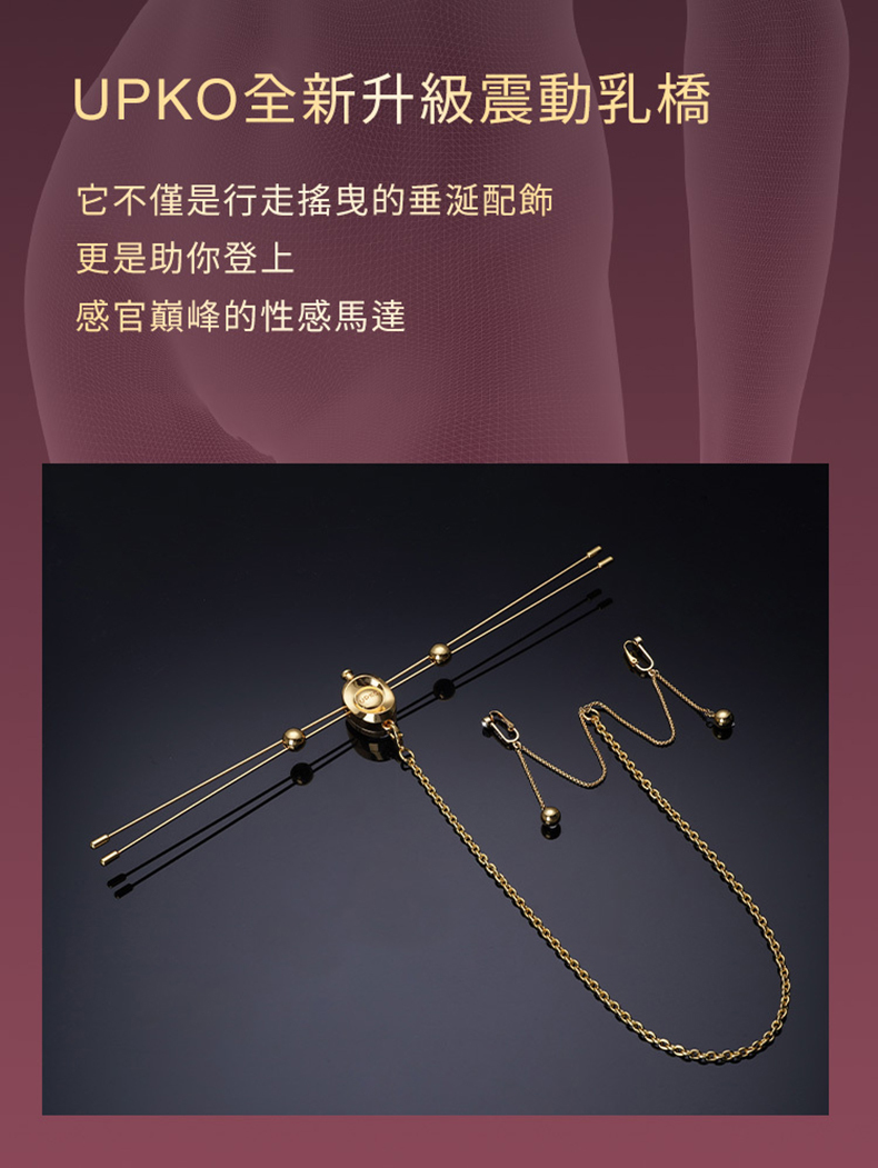 UPKO｜震動乳橋&私處夾套裝｜BDSM調教道具