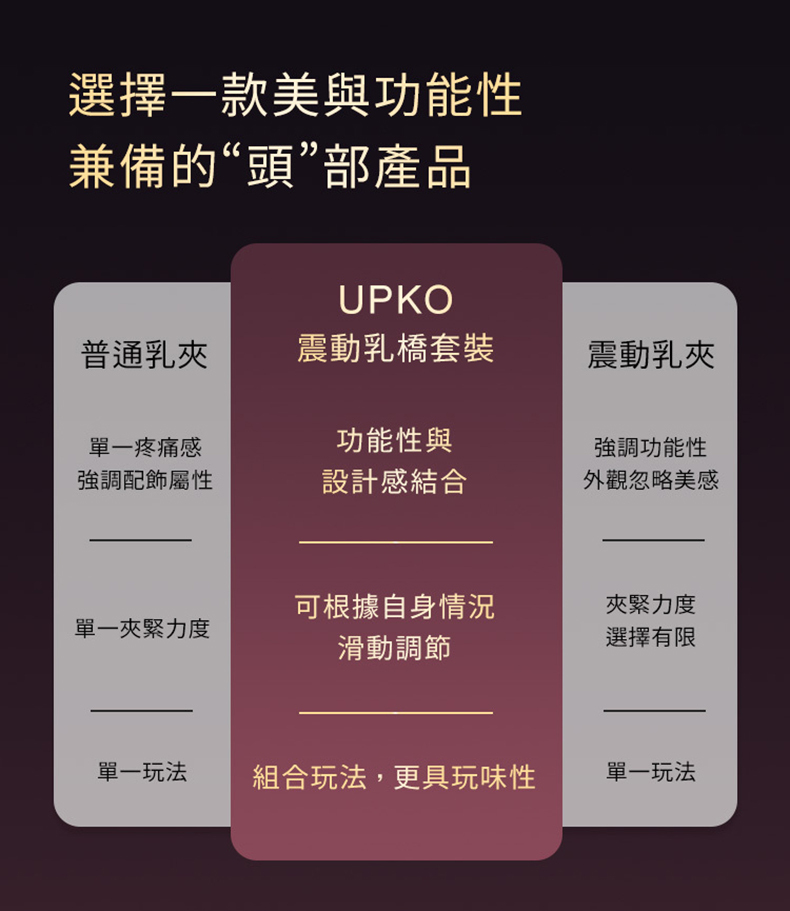 UPKO｜震動乳橋&私處夾套裝｜BDSM調教道具