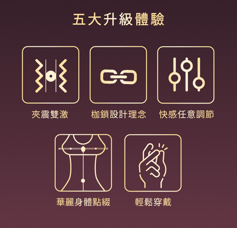 UPKO｜震動乳橋&私處夾套裝｜BDSM調教道具