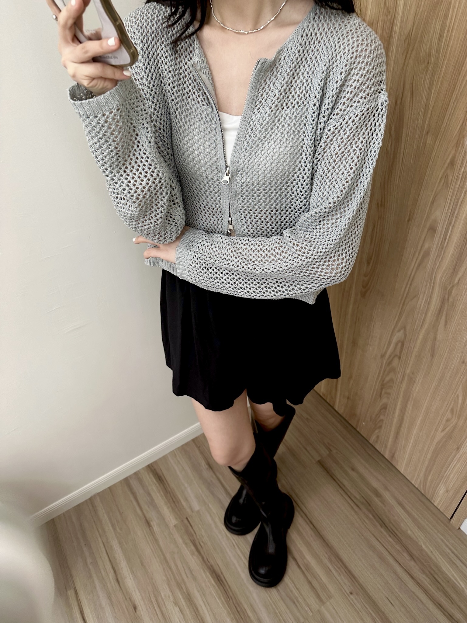 入秋日記洞洞拉鍊外套