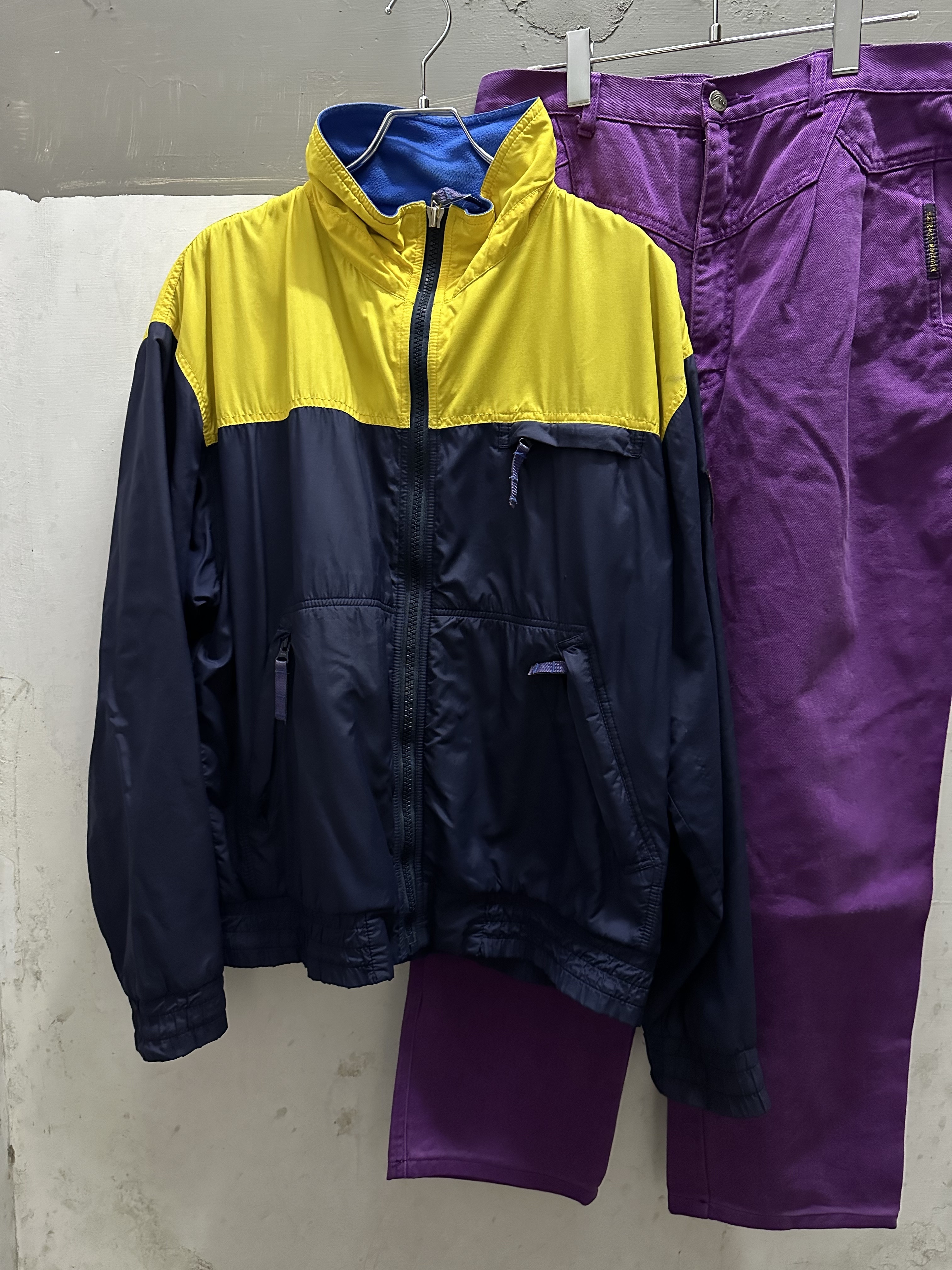 90s Original Polo Ralph Lauren "Polo High Tech”Nylon × Fleece 2Tone Jacket