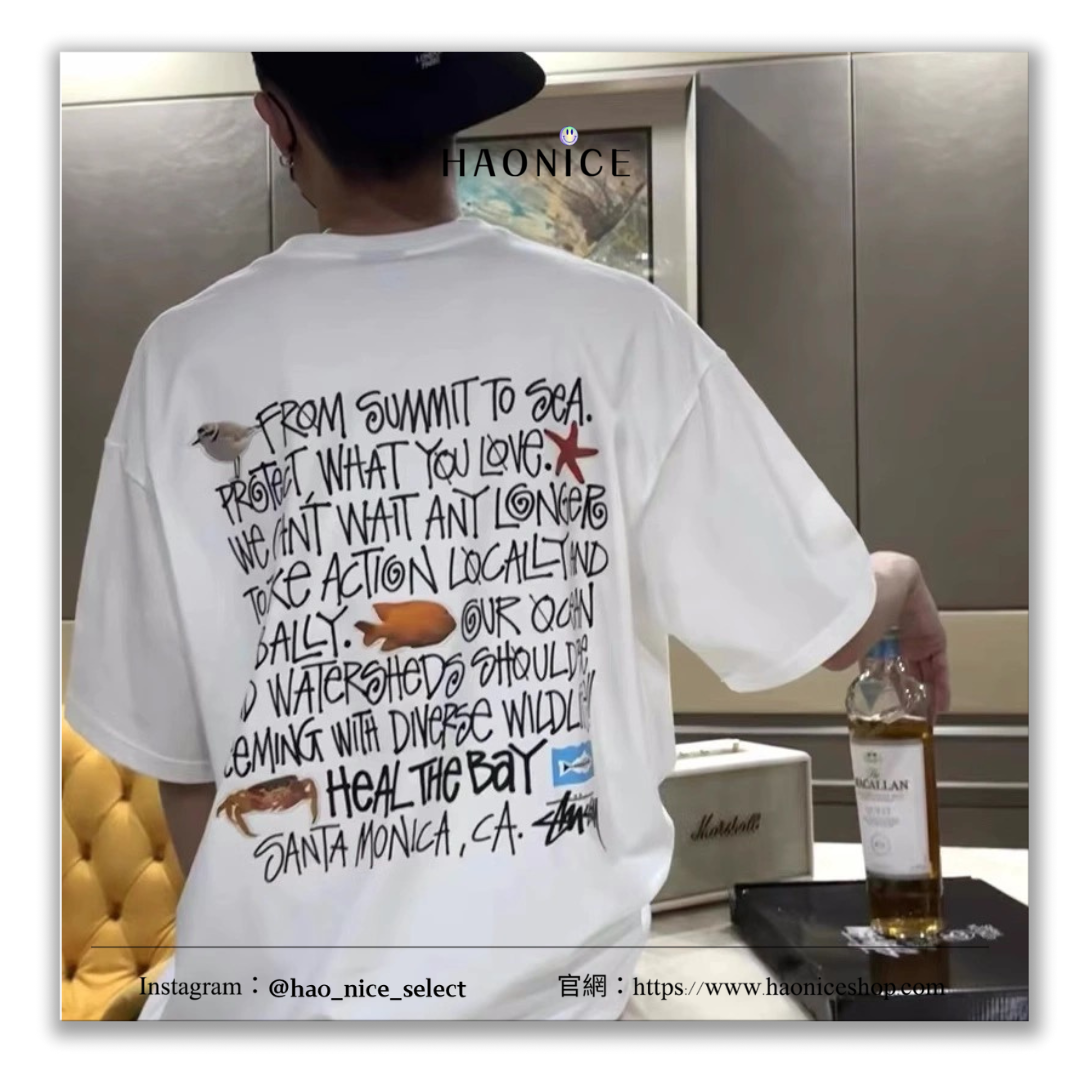 【HAO NICE】 STUSSY SS24 治癒大海 短T 單調百搭 時尚好看🔥