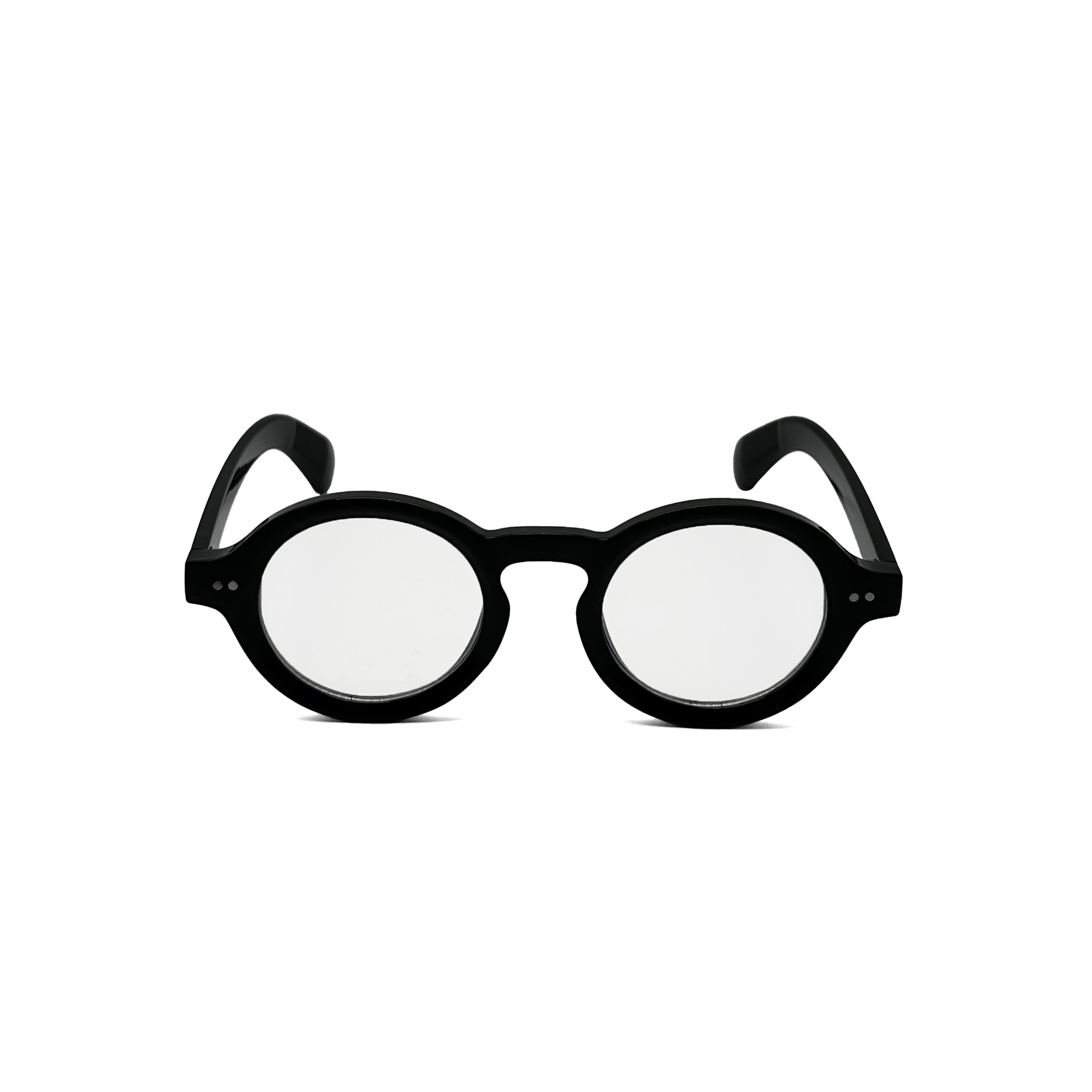 CHILL 圓型厚邊粗框墨鏡-透明