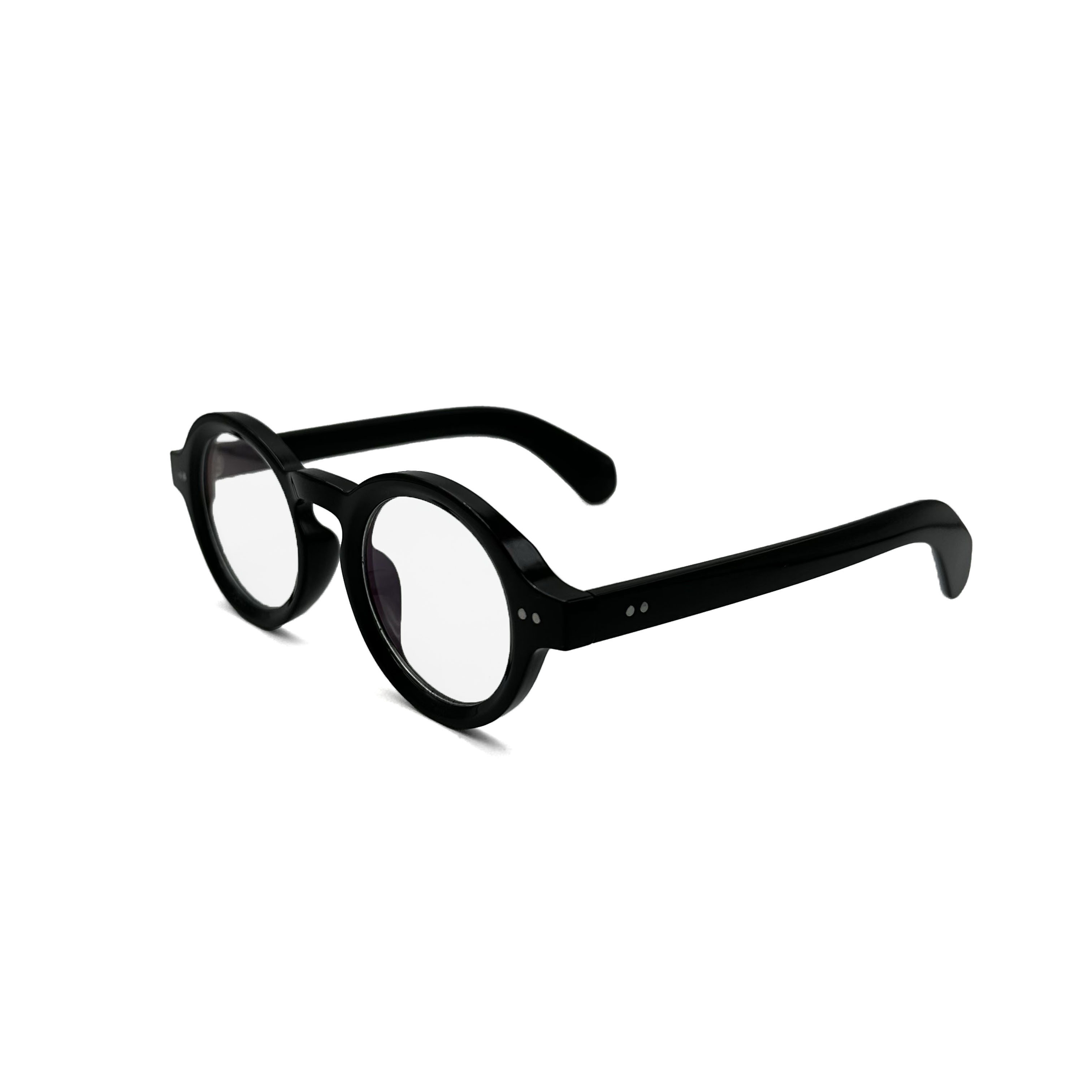 CHILL 圓型厚邊粗框墨鏡-透明