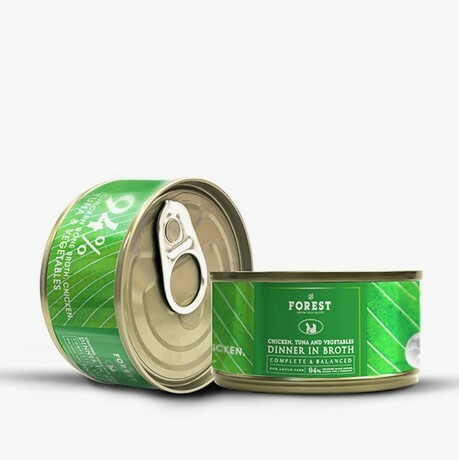 Forest 升級 貓罐系列 94%雞肉 ,吞拿魚, 蔬菜 '主食湯罐 ' 80g (原箱24罐)