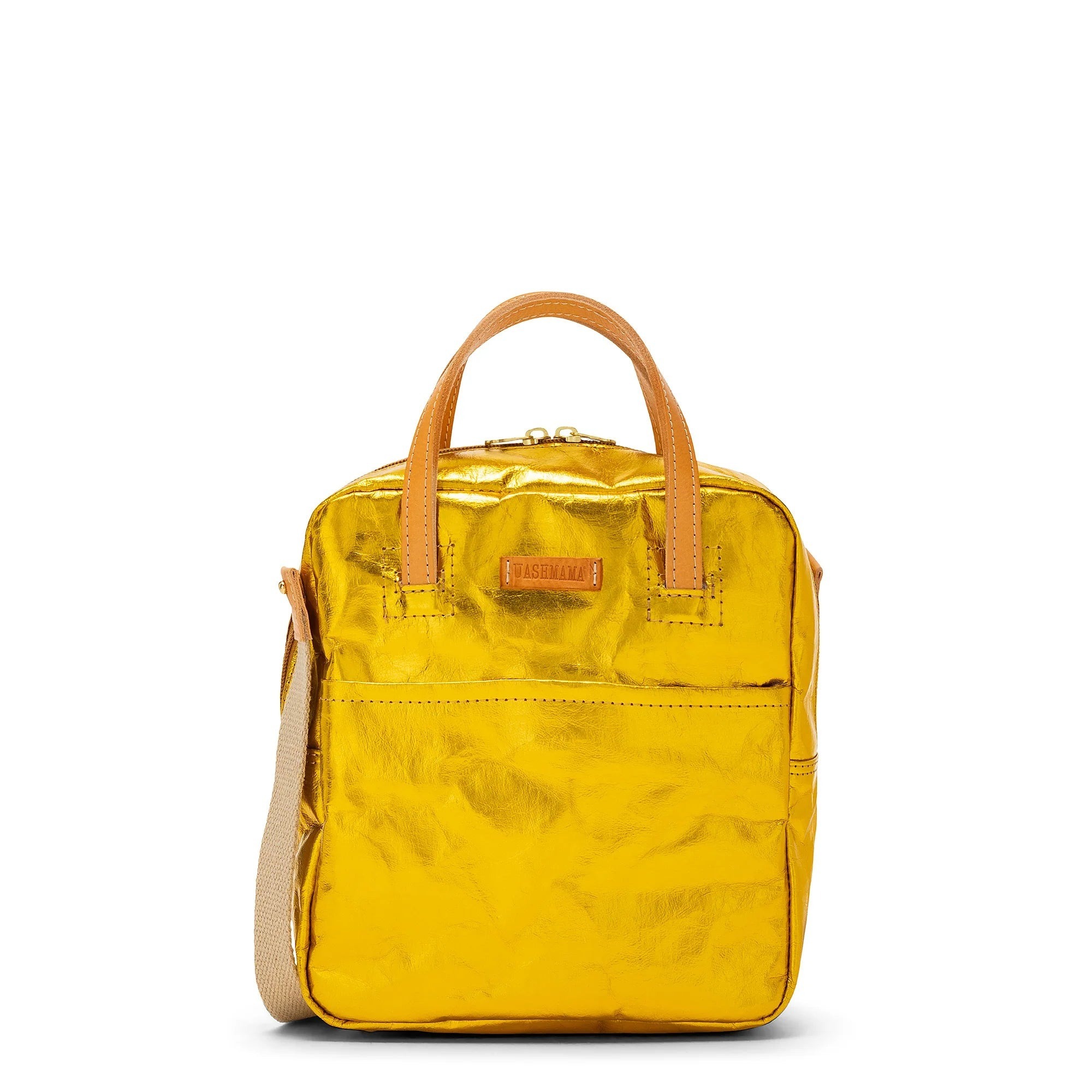 UASHMAMA | PARMA 輕巧手提側背方形包（錫灰、白金、金）