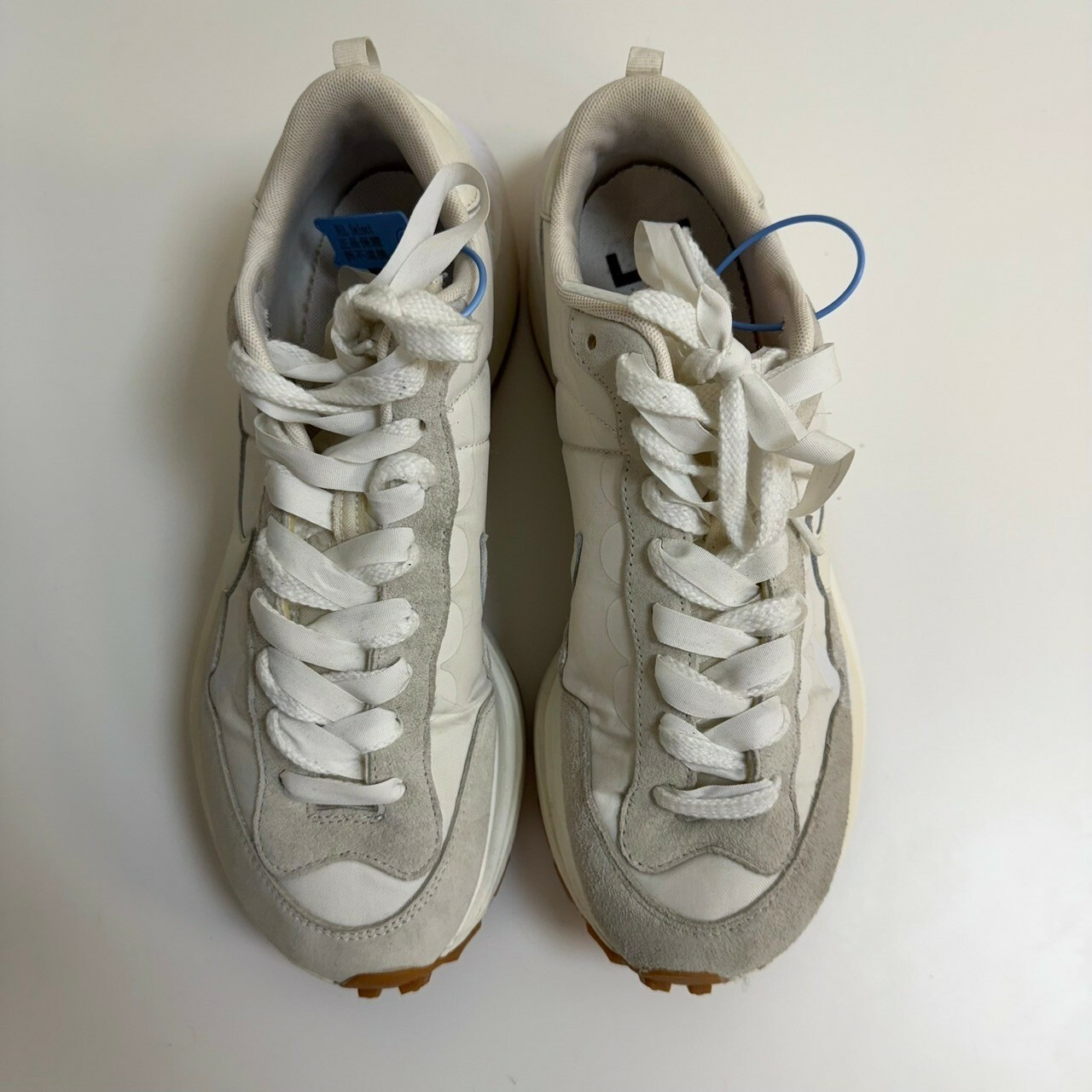 二手美品 Sacai x Nike 聯名限定 質感白生膠解構鞋VaporWaffle