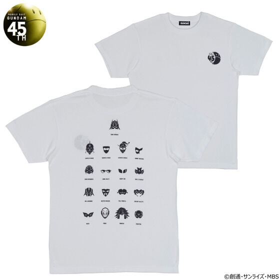 240118 Pbandai 預訂 2026/2月 ガンダムシリーズ　45周年記念　マスク大集合アイテム　Tシャツ