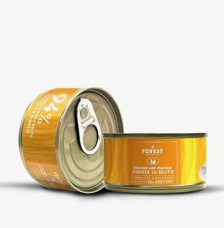 Forest 升級 貓罐系列 94％ 雞肉 ,南瓜 '主食湯罐' 80g (原箱24罐)