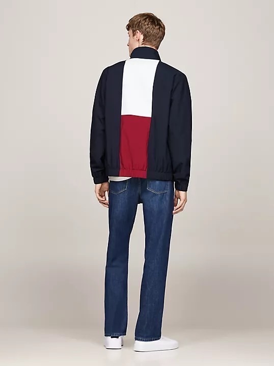 Tommy Hilfiger 背後大Logo 防潑水 防風 立領外套