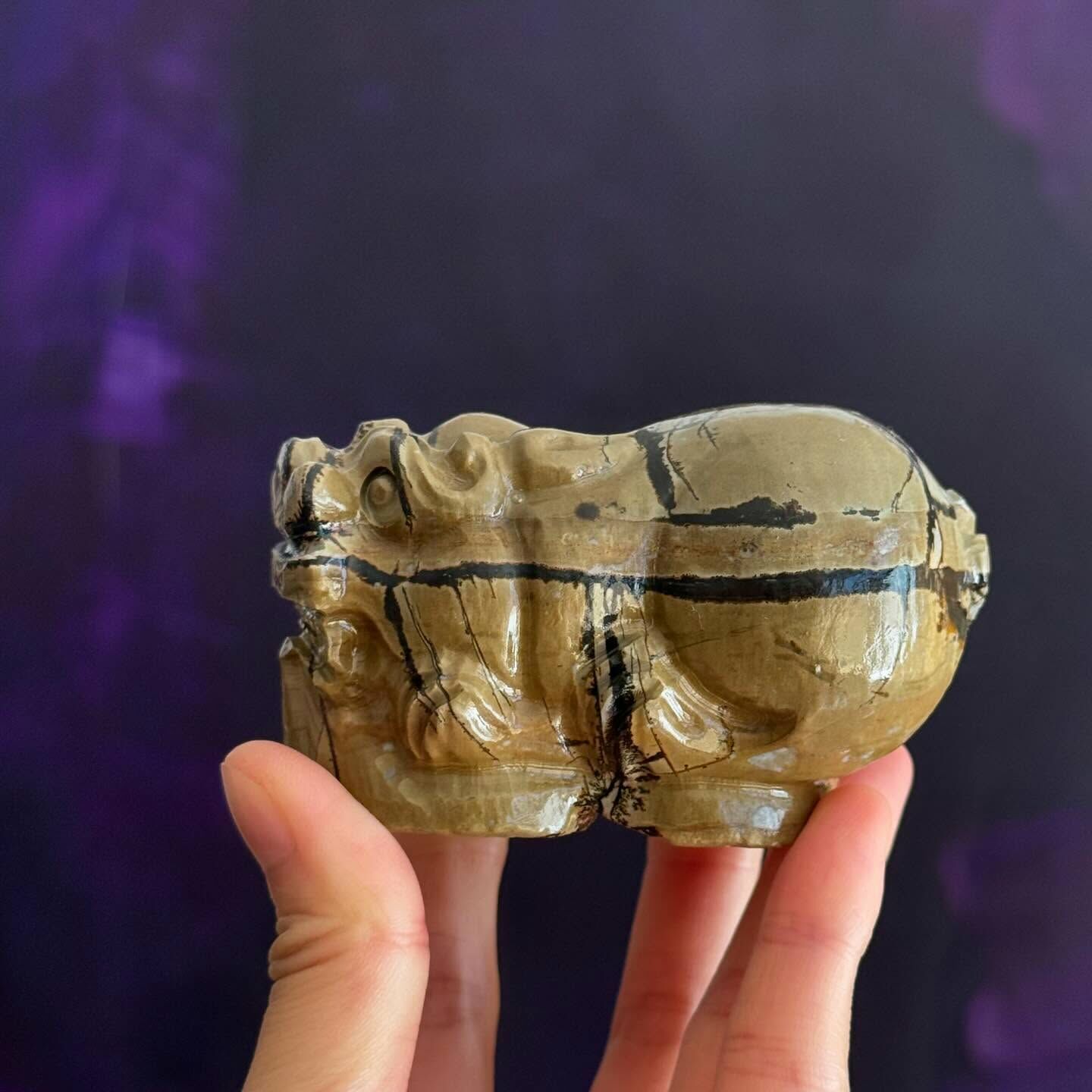 [原石] 國畫石 貔貅 水晶礦石擺件