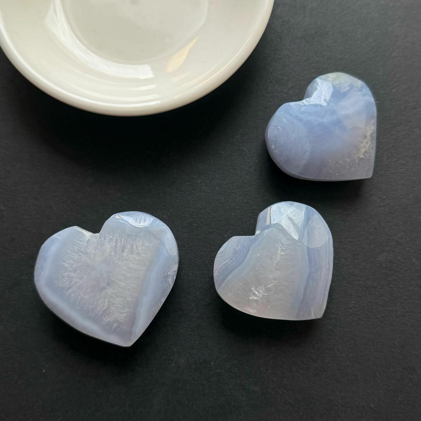 [原石] 藍紋瑪瑙石英 愛心