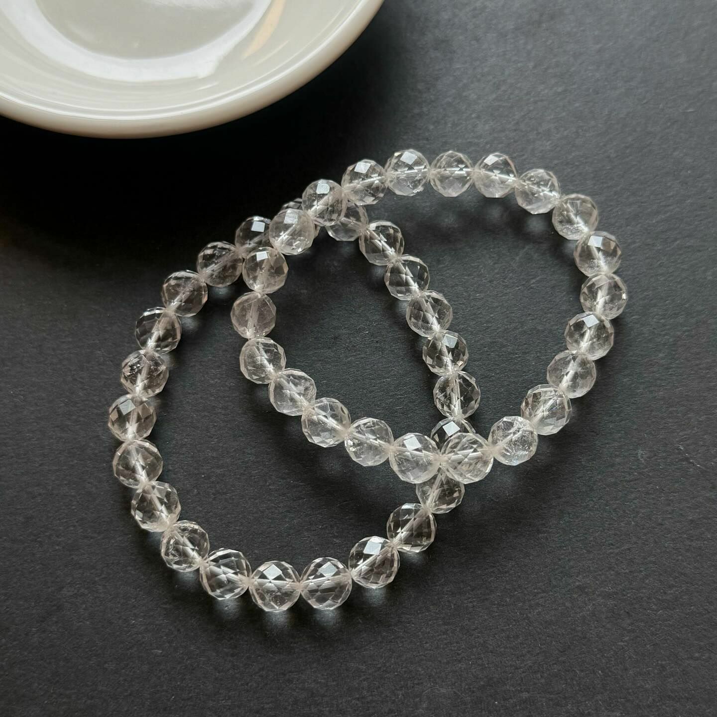 [原石] 白水晶鑽切款 水晶手串