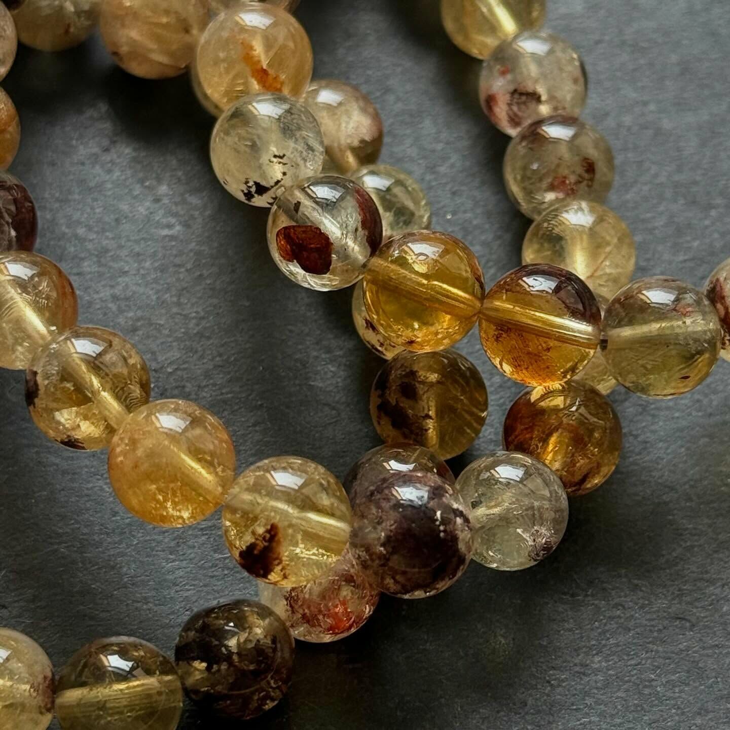 [原石] 墨西哥黃幽靈 水晶手串