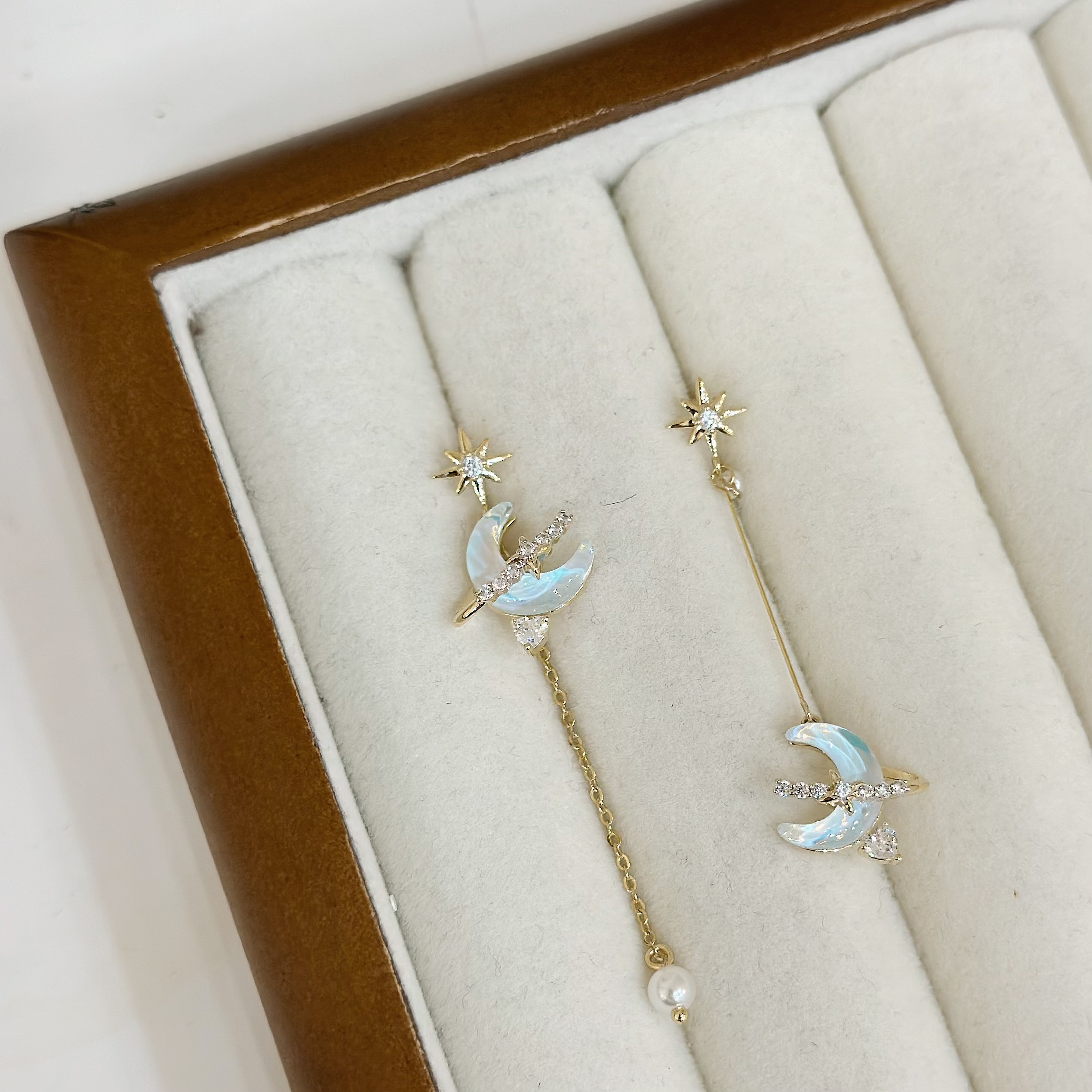 R36星芒月光石不對稱垂吊