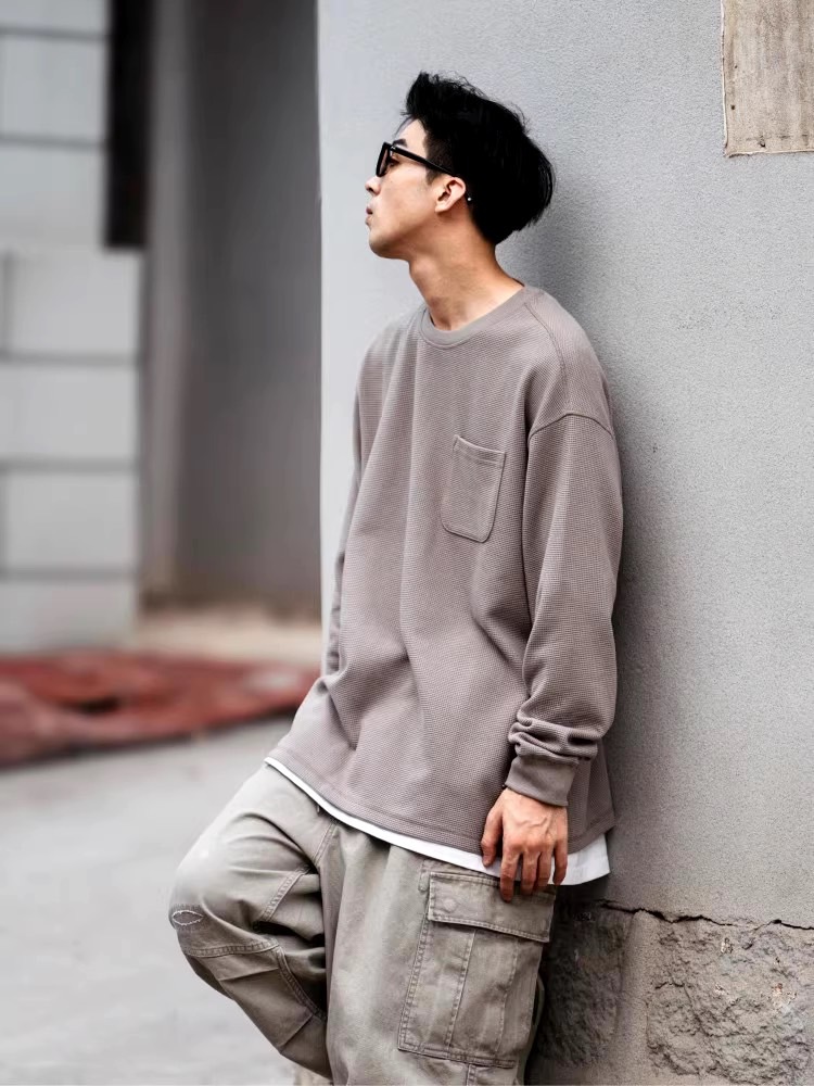 #預購 BTB 24AW 基本款 混紡 重磅 華夫格 打底 口袋長踢 3色